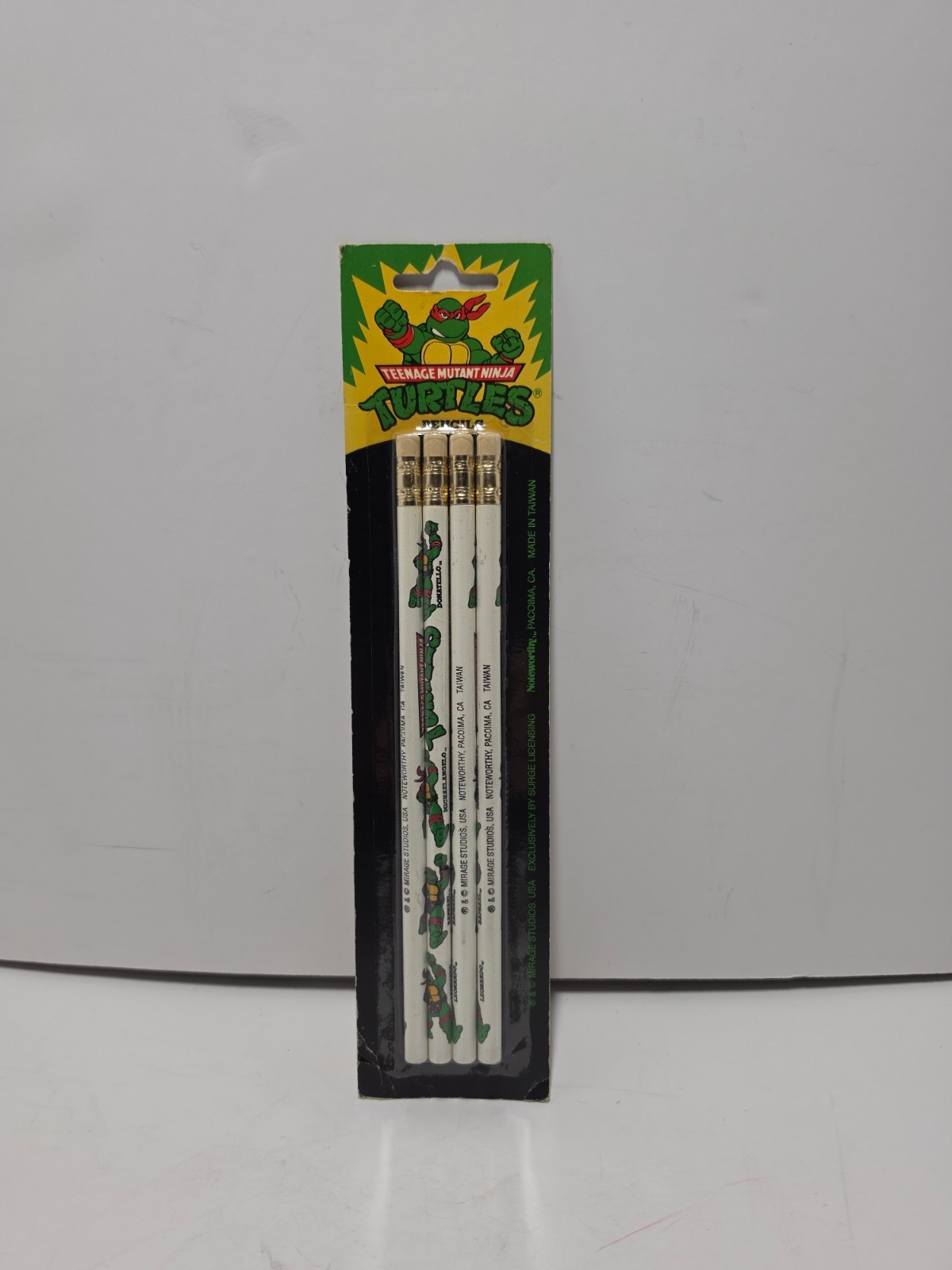 Vintage Teenage Mutant Ninja Turtles TMNT Pencils 4 Pack Mirage Studios 1989 Vintage Teenage Mutant Ninja Turtles TMNT Pencils 4 Pack Mirage Studios 1989