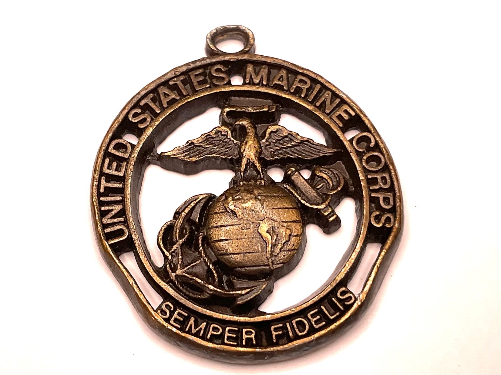 Vintage US Marine Corps USMC EGA Semper Fidelis Eagle Globe Anchor Pendant