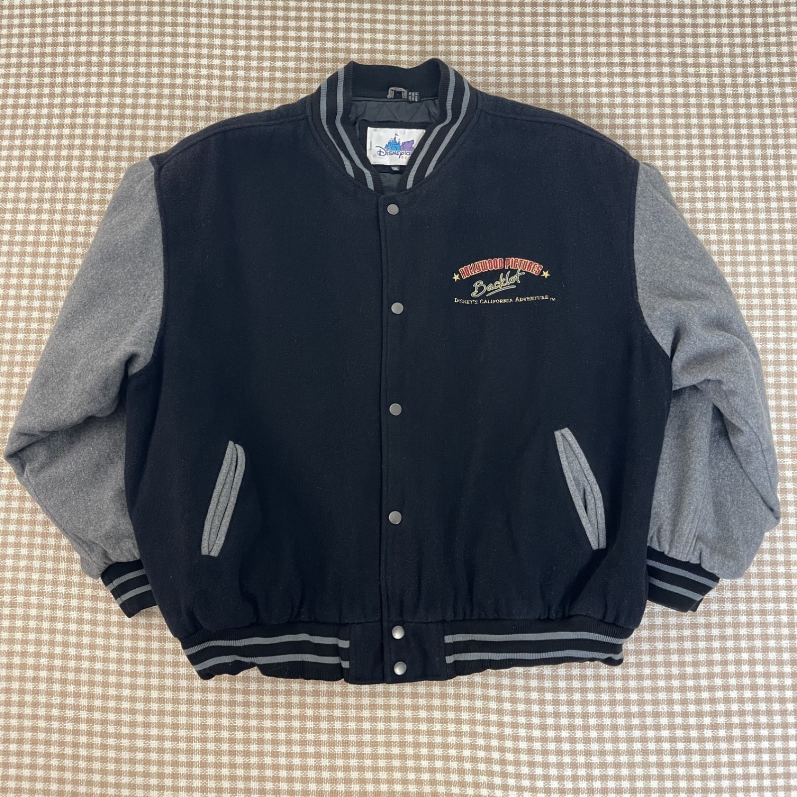Vintage 2001 Disneyland Resort Hollywood Pictures Backlot Varsity Jacket 2XL XXL