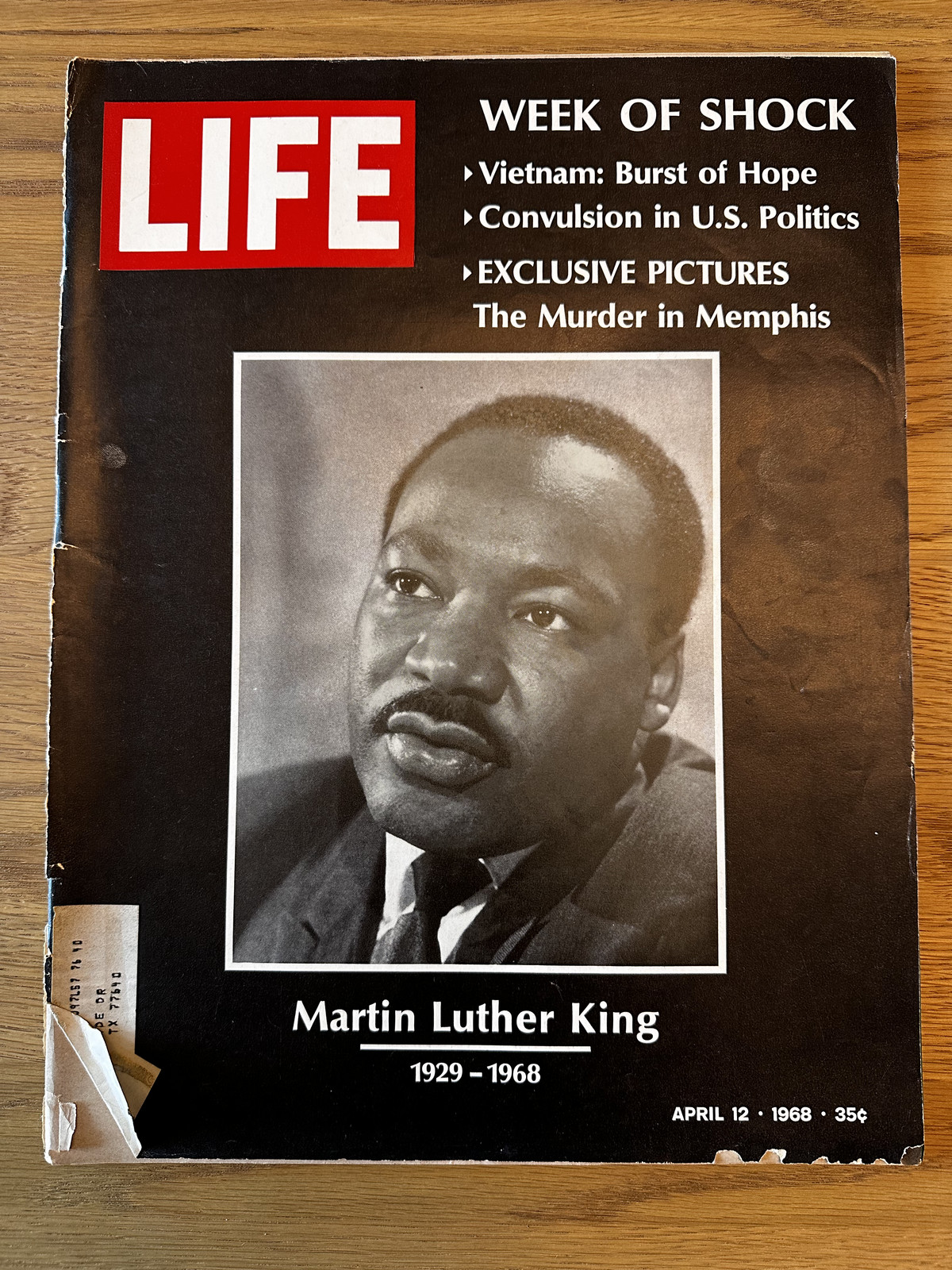 Life Magazine: April 12th, 1968 ++ Week of Shock: The Murder in Memphis MLK