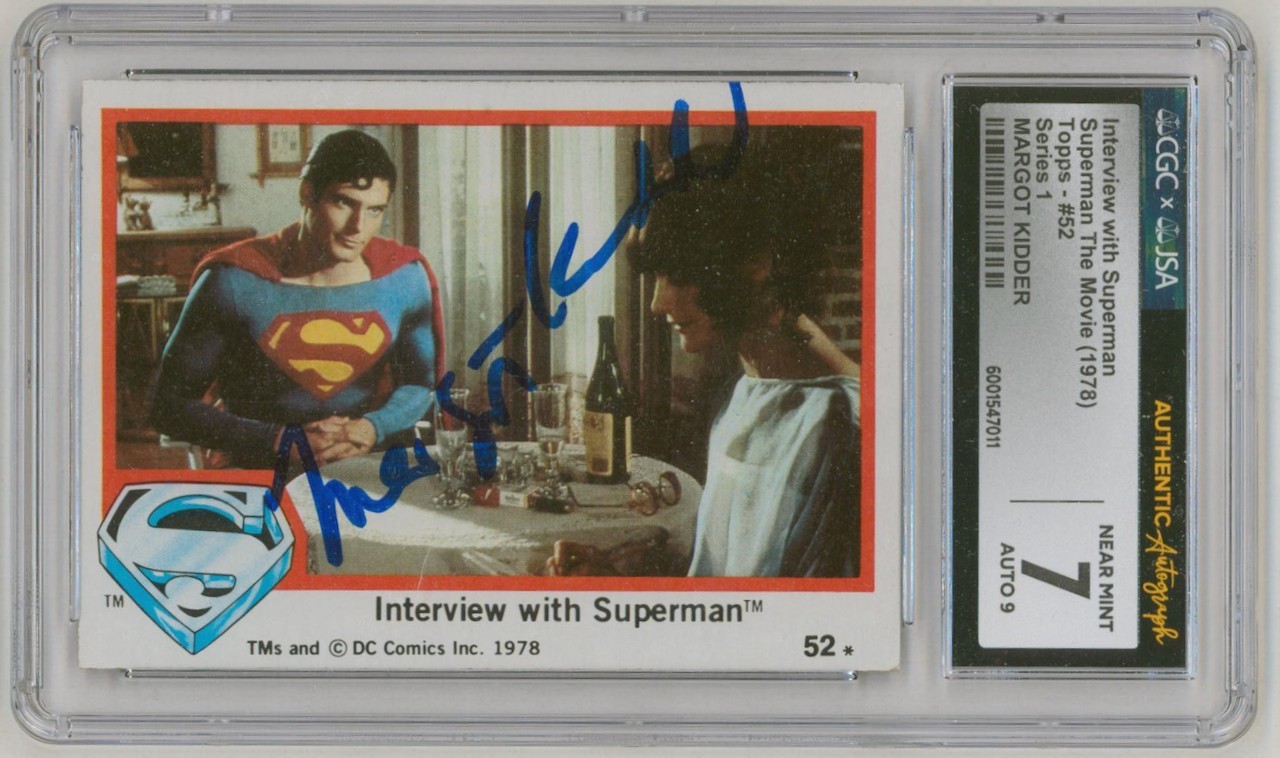 CGC JSA SS 7 SIGNED Margot Kidder Superman The Movie Photo Card 1978 Topps DC