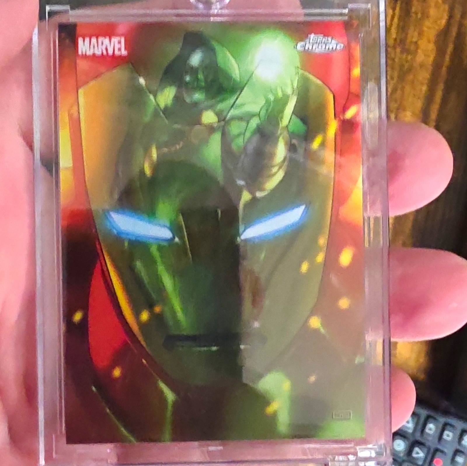 Topps 2025 Marvel Studios Chrome Reflections Insert R-5 Iron Man Doctor Doom