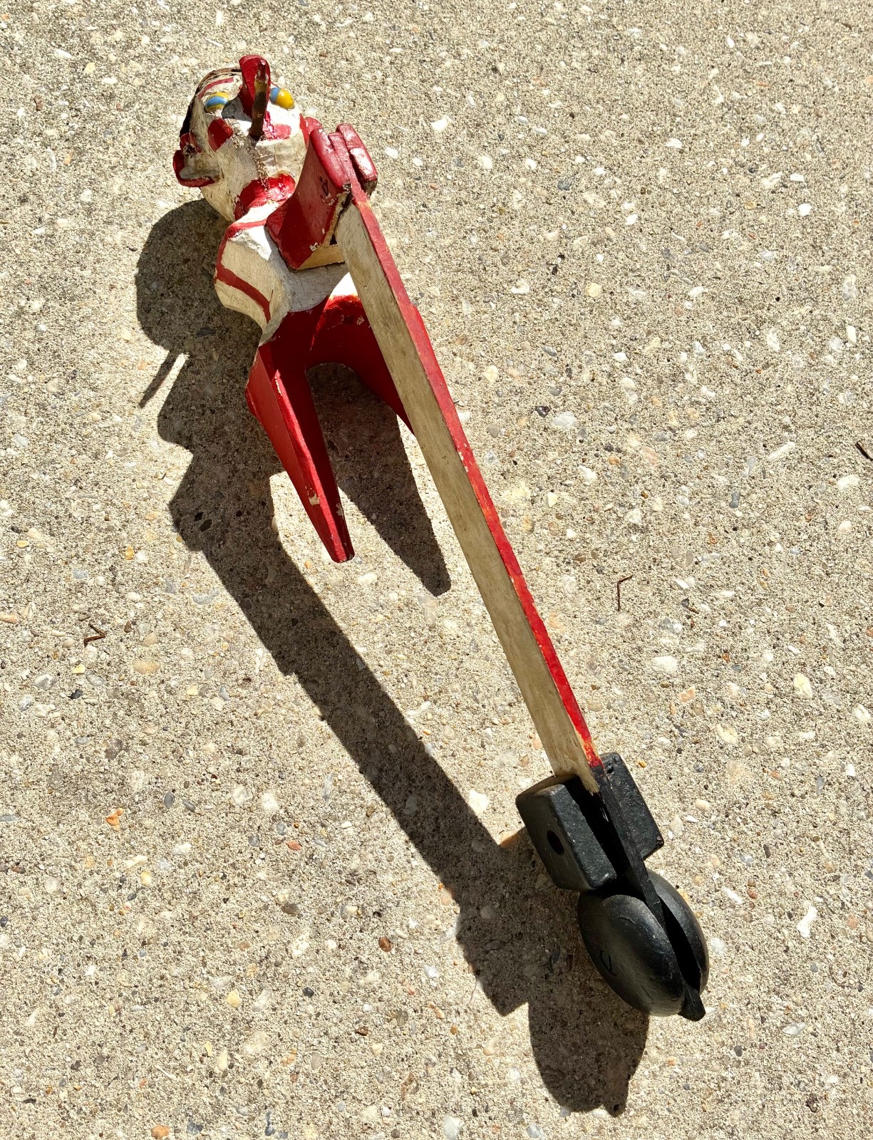 Vintage Carnival Circus Clown Game Wood Rocks Back & Forth Vintage Carnival Circus Clown Game Wood Rocks Back & Forth
