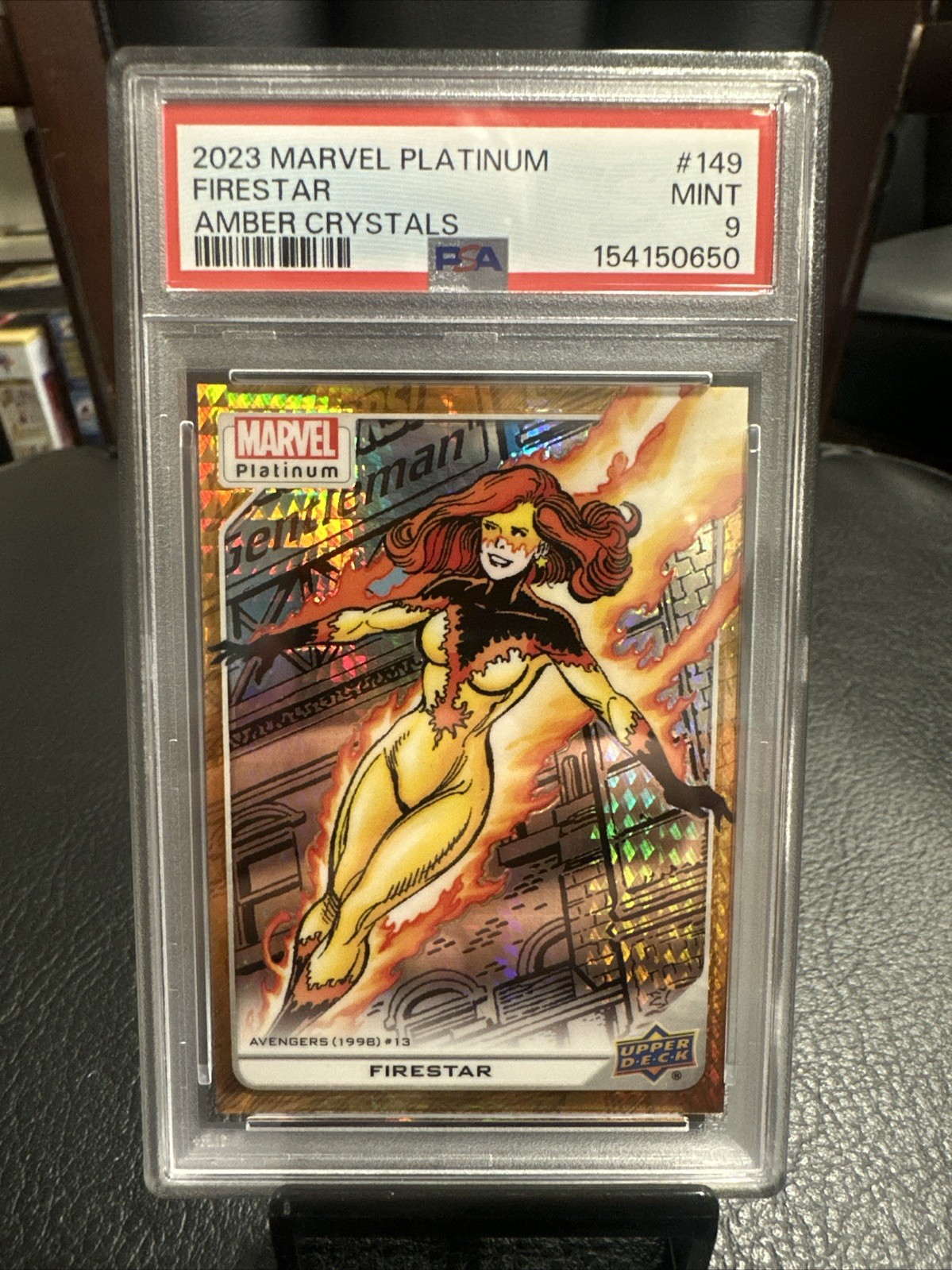 2023 Marvel Platinum Amber Crystals Firestar 3/5 Psa 9 2023 Marvel Platinum Amber Crystals Firestar 3/5 Psa 9