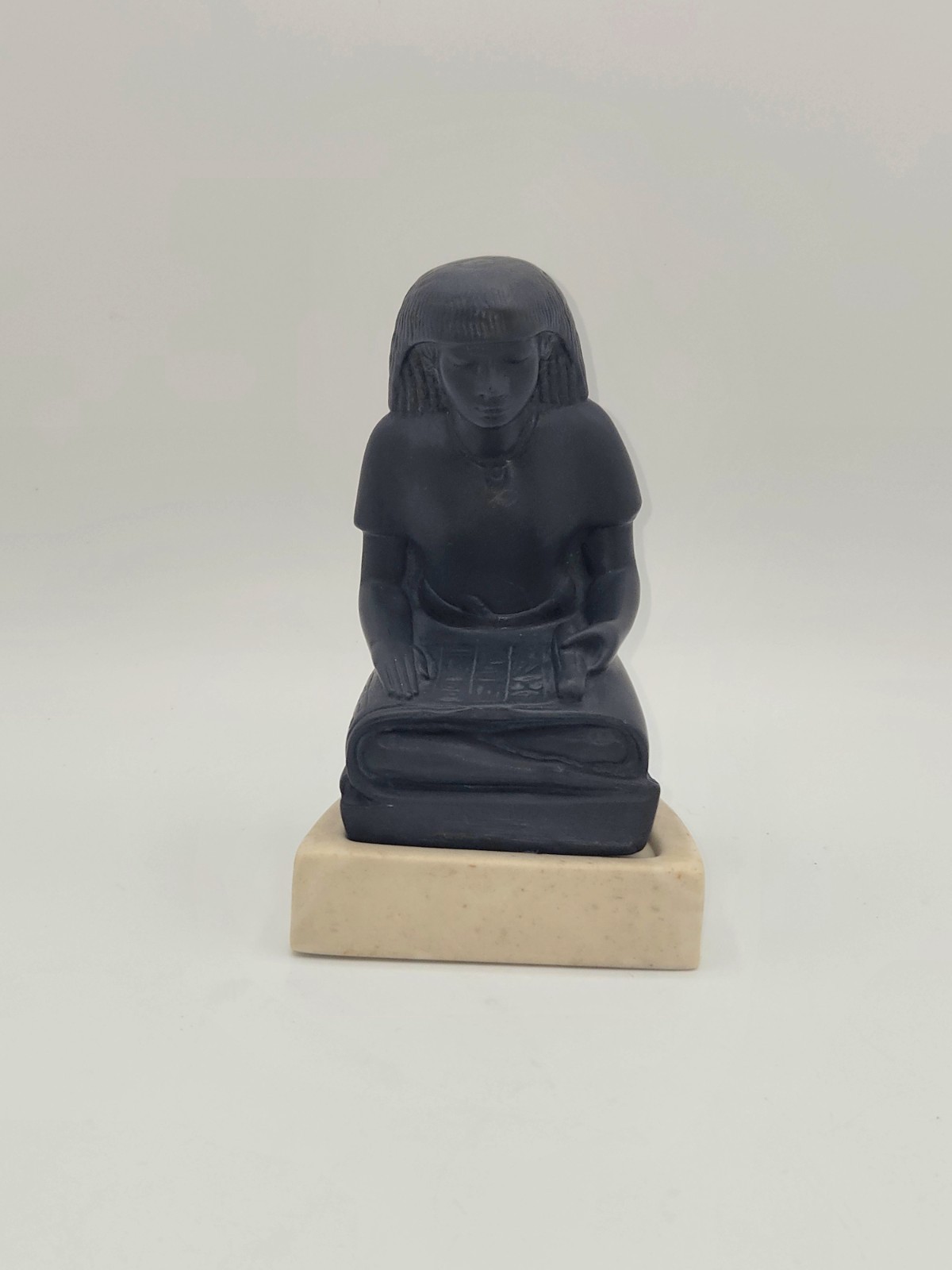 Alva Museum Replicas Egyptian Seated Scribe Louvre Sculpture 1955 6\ Alva Museum Replicas Egyptian Seated Scribe Louvre Sculpture 1955 6\
