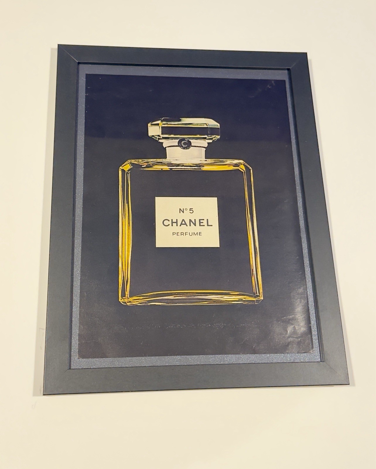 VTG 1973 Chanel No. 5 Perfume AD Framed Wall Art Black 9”x12” VTG 1973 Chanel No. 5 Perfume AD Framed Wall Art Black 9”x12”