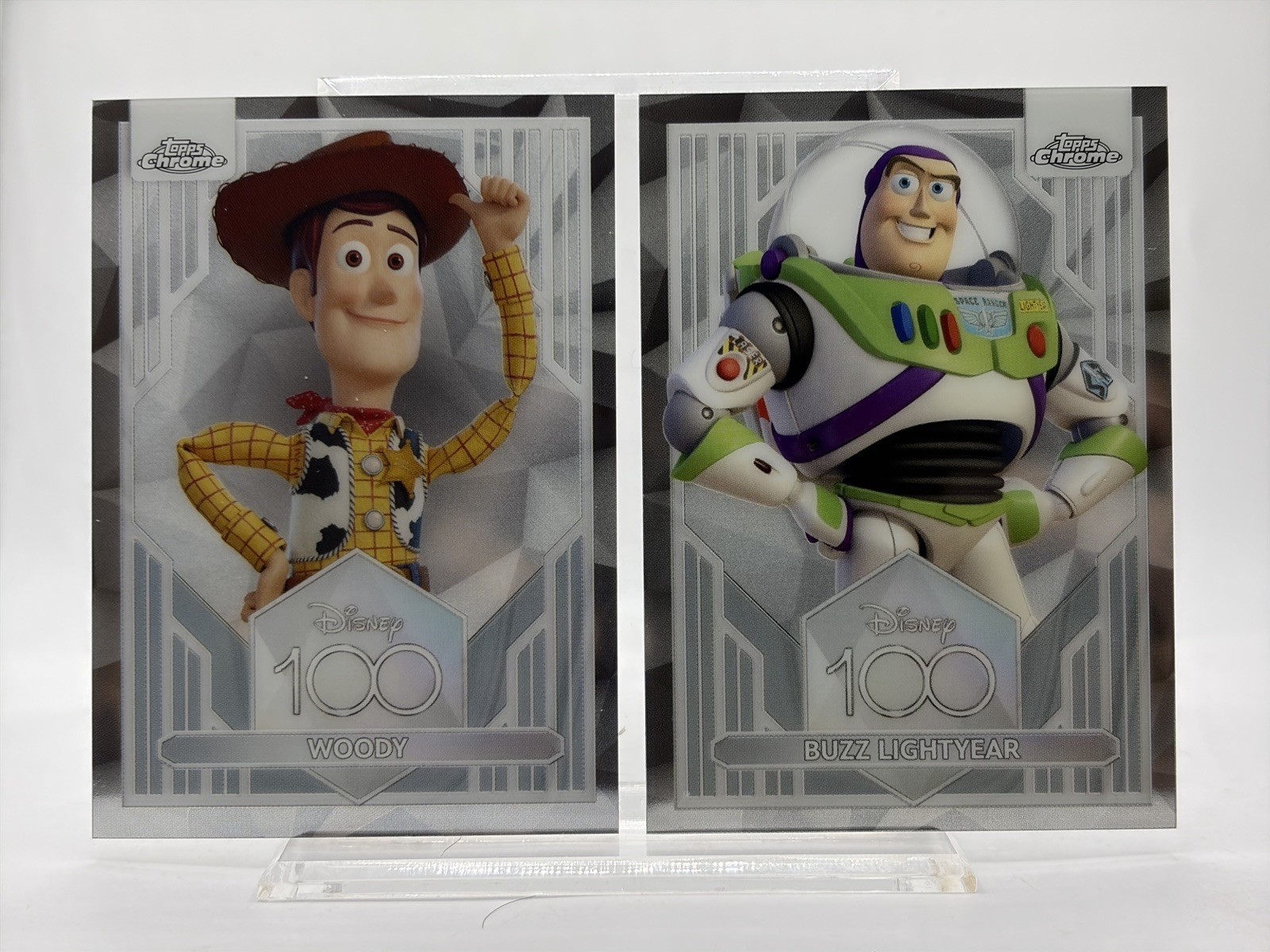2023 Topps Chrome DISNEY 100 Toy Story - #83 WOODY / #61 BUZZ LIGHTYEAR 2023 Topps Chrome DISNEY 100 Toy Story - #83 WOODY / #61 BUZZ LIGHTYEAR