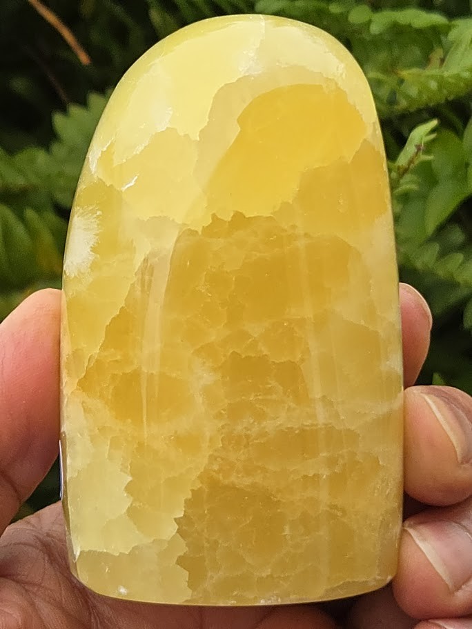 Lemon Calcite Freeform Large (80-100 mm) Polished, Decorative, Home Accent