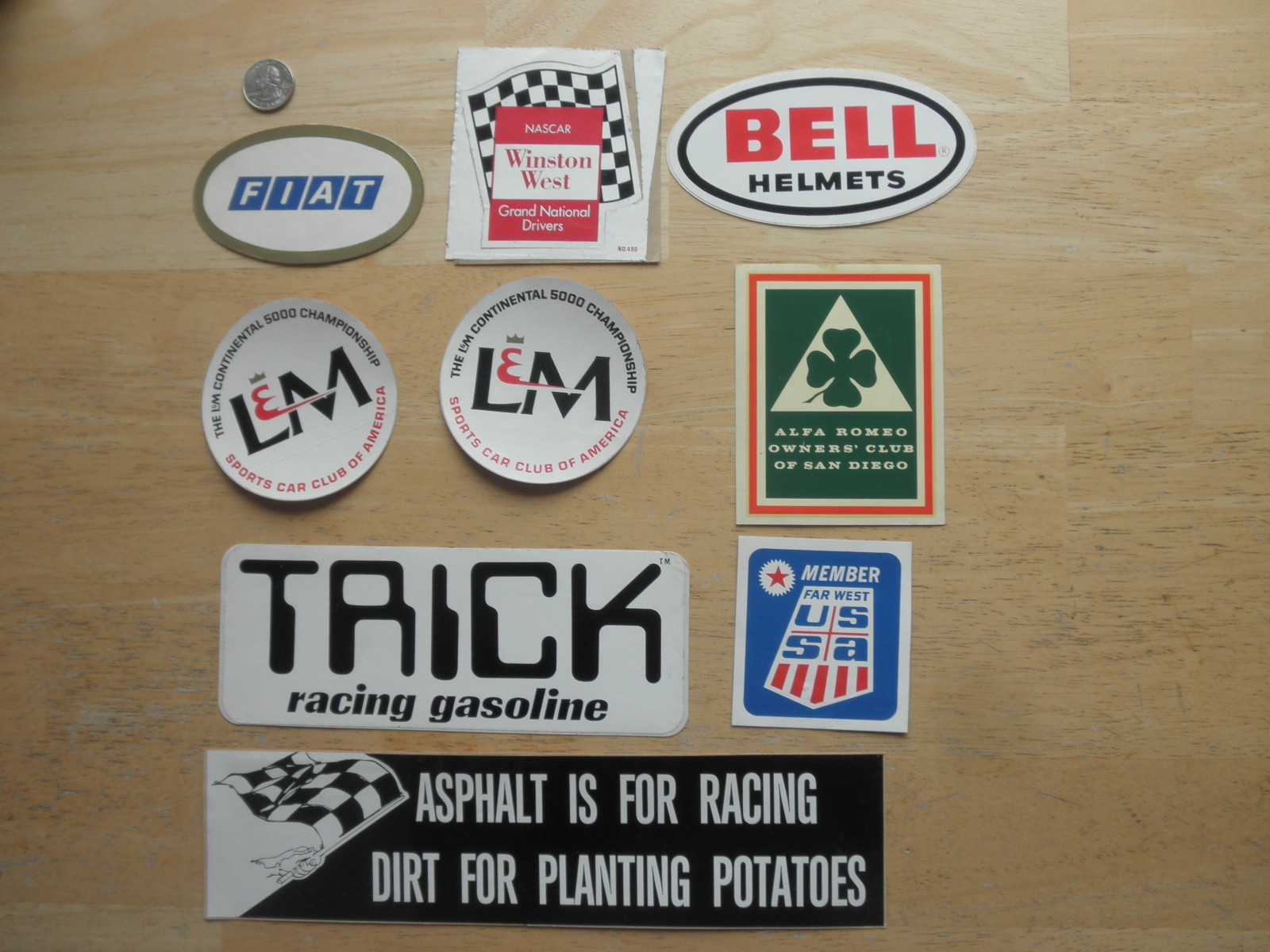 Original Vintage 70\'s 80’s Racing Decal Lot Original Vintage 70\'s 80’s Racing Decal Lot