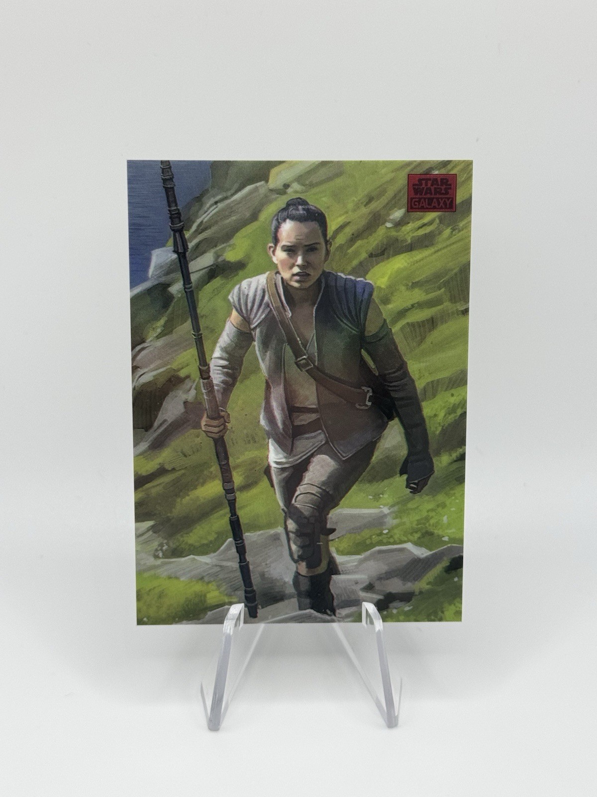 2025 Topps Chrome Star Wars Galaxy Rey Power of the Force Red Refractor 1/5