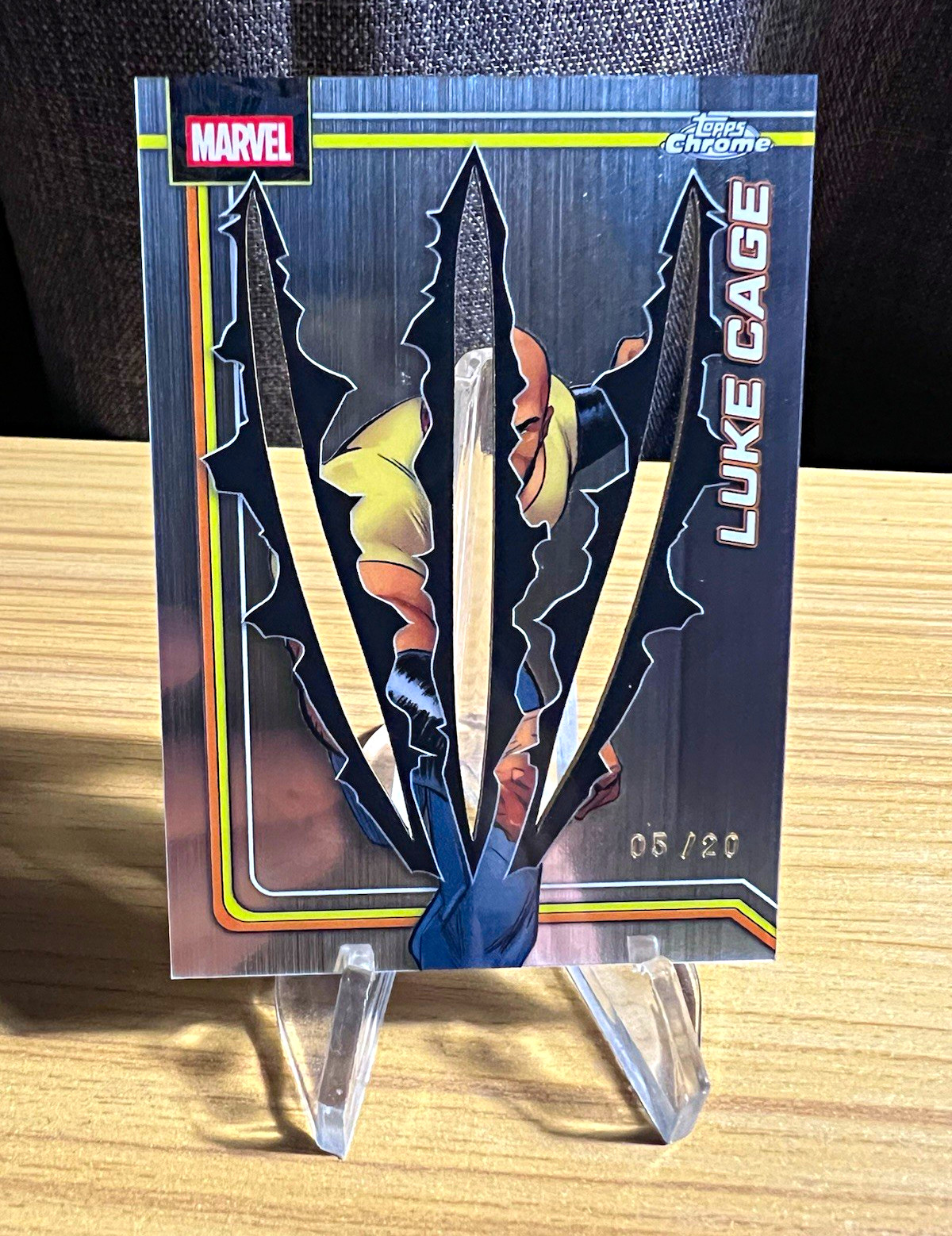 Topps 2026 Topps Chrome Marvel Luke Cage #072 Clawed Variation 05/20 Topps 2026 Topps Chrome Marvel Luke Cage #072 Clawed Variation 05/20