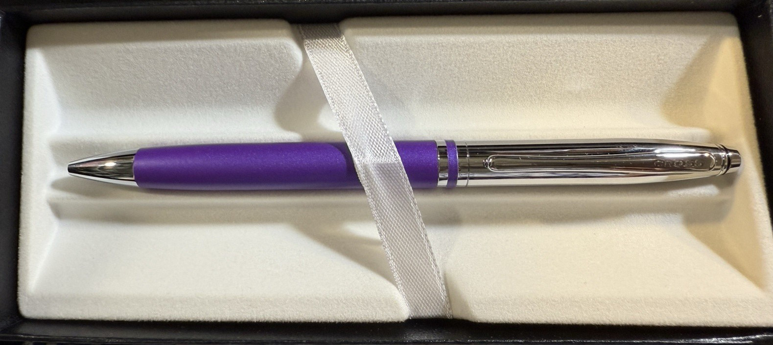 Cross Avitar Purple & Chrome Executive Ballpoint Pen, Brand New Cross Avitar Purple & Chrome Executive Ballpoint Pen, Brand New