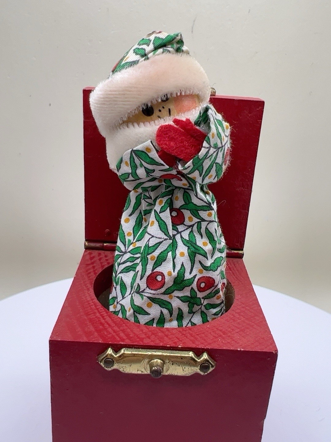 Vintage Liberty of London Christmas Pop Up Doll Box Handmade England Rare