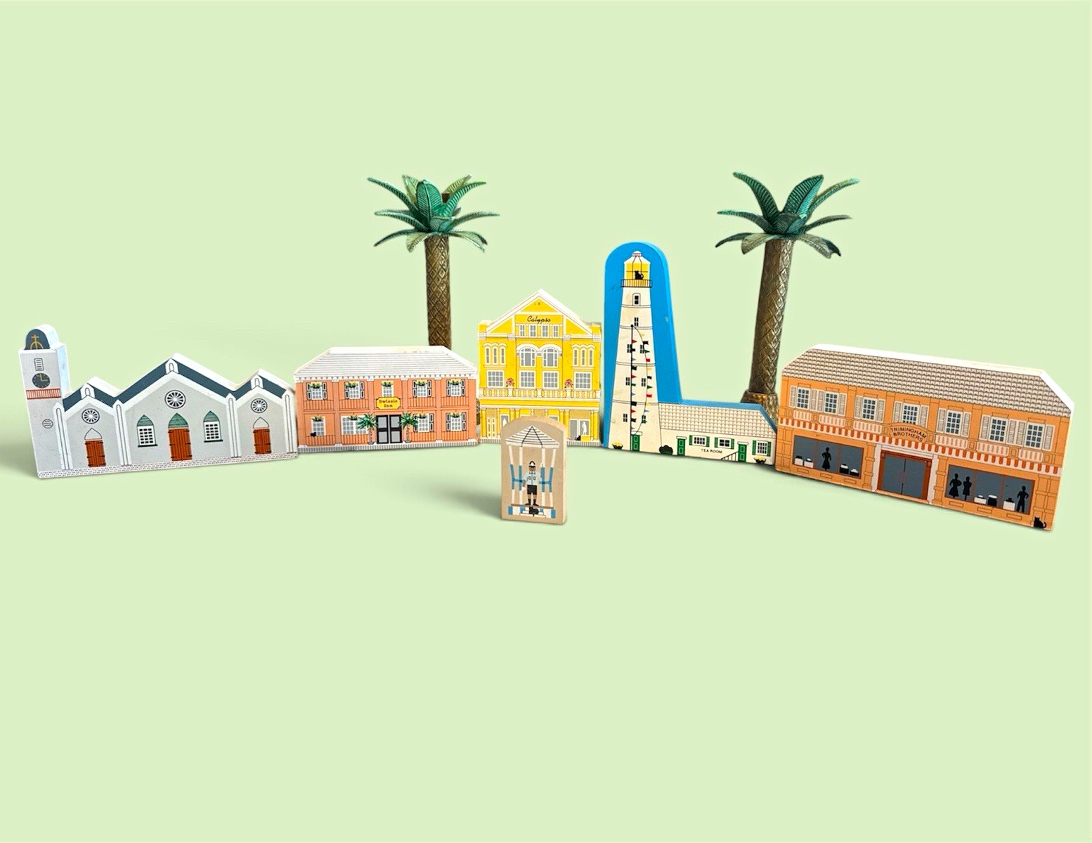 Vintage Bermuda Miniature Collection | 7-Piece Limited Edition Wood Set