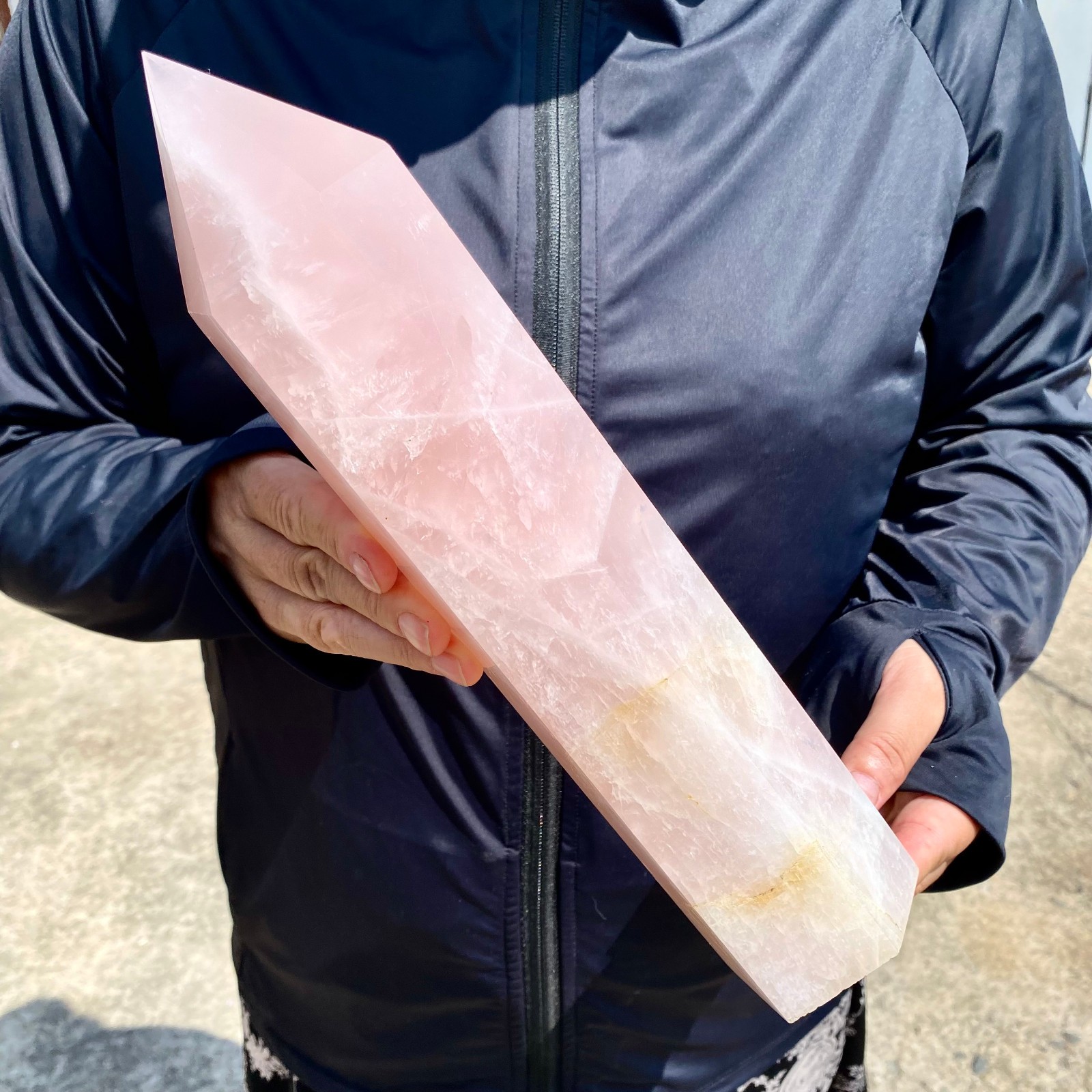 5LB Natural beautiful Powder Crystal Column Wand Obelisk Mineral Healing