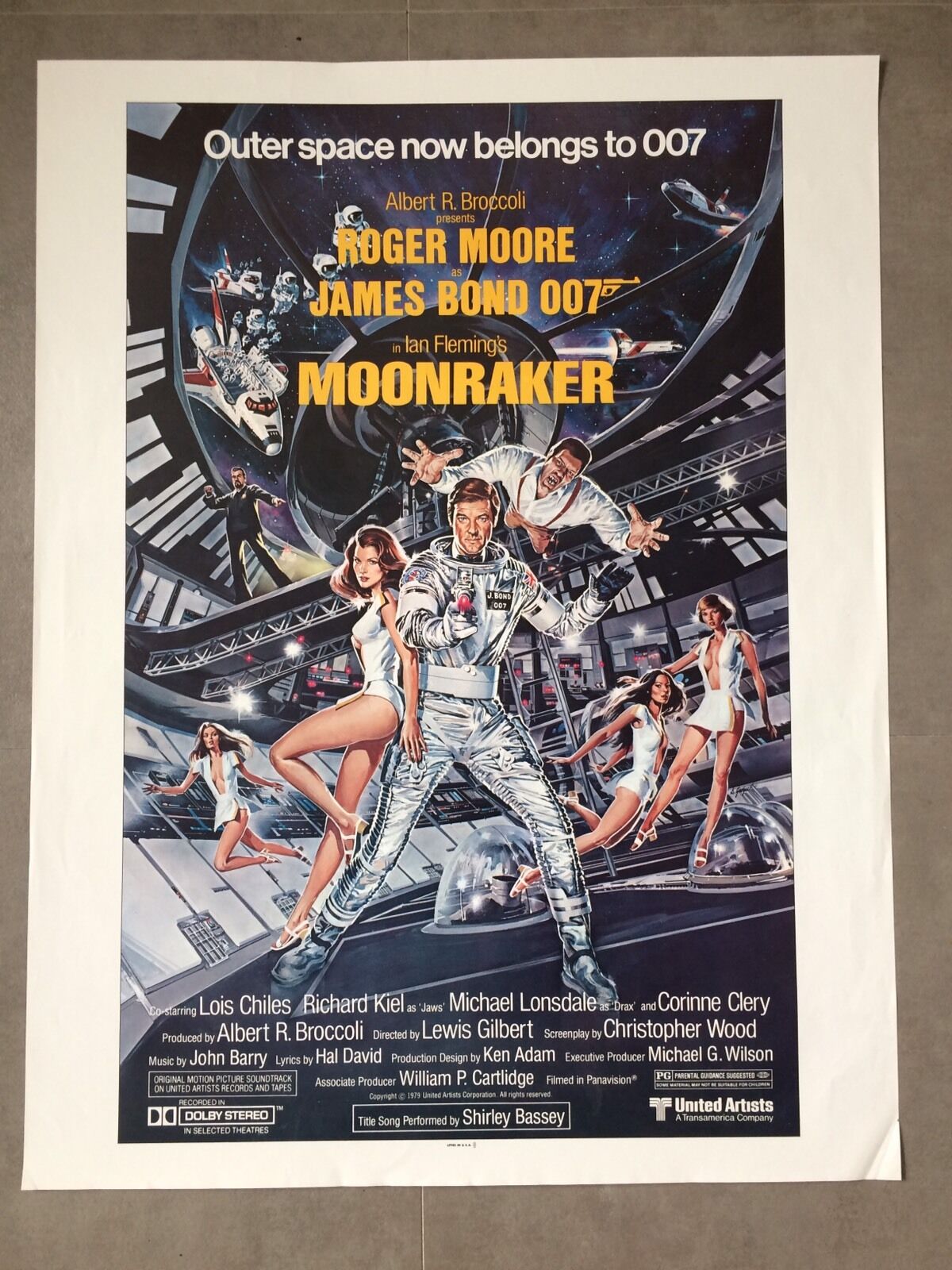 Moonraker 1979 James Bond 007 Roger Moore Original Movie Poster Daniel Goozee