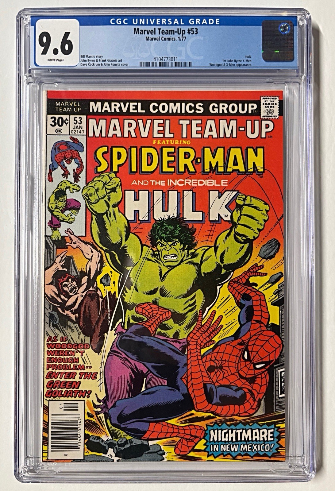 CGC 9.6 Marvel Team-Up #53 1st BYRNE art on X-MEN & Wolverine 1977 Woodgod HULK CGC 9.6 Marvel Team-Up #53 1st BYRNE art on X-MEN & Wolverine 1977 Woodgod HULK