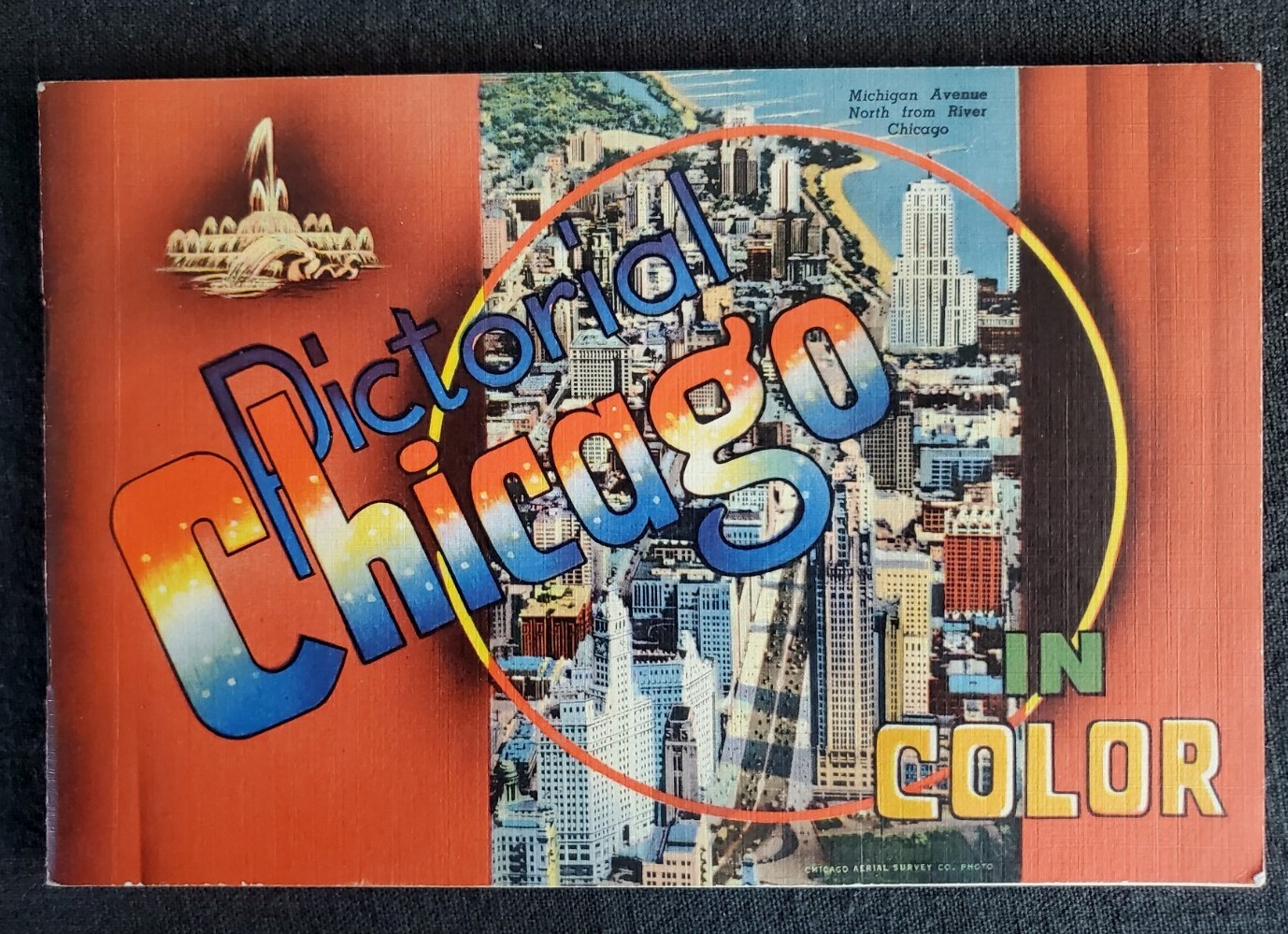 Vtg 1949 Color Chicago Travel Booklet Book Pamphlet Photos Art Deco Architecture