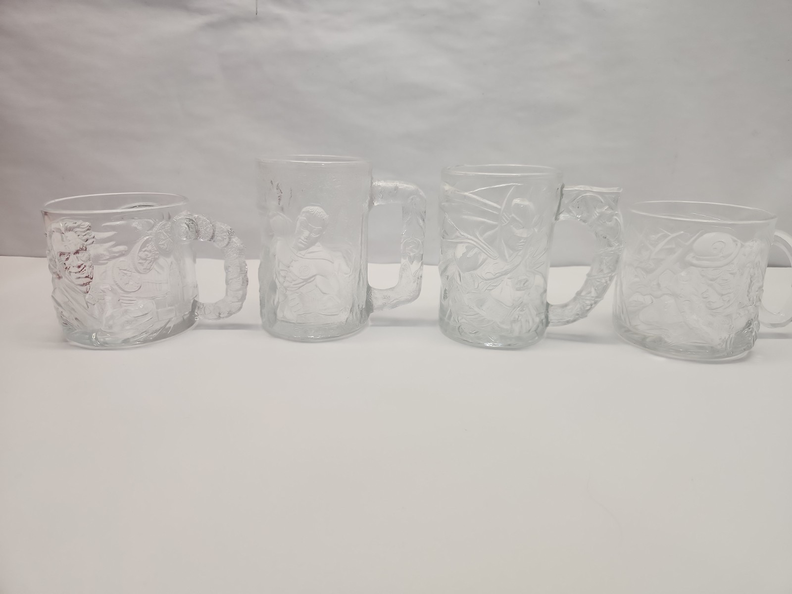 1995 McDonalds Batman Forever COMPLETE SET of 4 Glass Mugs 1995 McDonalds Batman Forever COMPLETE SET of 4 Glass Mugs
