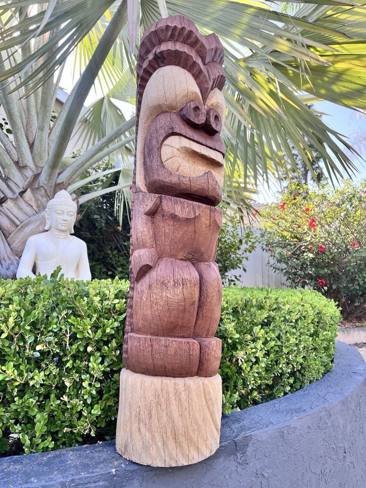 New 3’ JaTiki Designed KU style Coconut Palm Tiki bar Decor Oceanic 2t