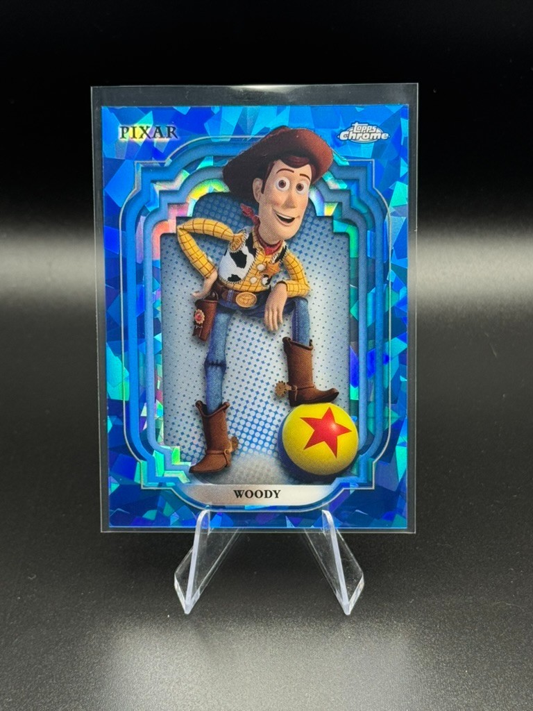 2024 Topps Chrome Disney SAPPHIRE WOODY #63 Toy Story FIRST YEAR Clean Card 2024 Topps Chrome Disney SAPPHIRE WOODY #63 Toy Story FIRST YEAR Clean Card