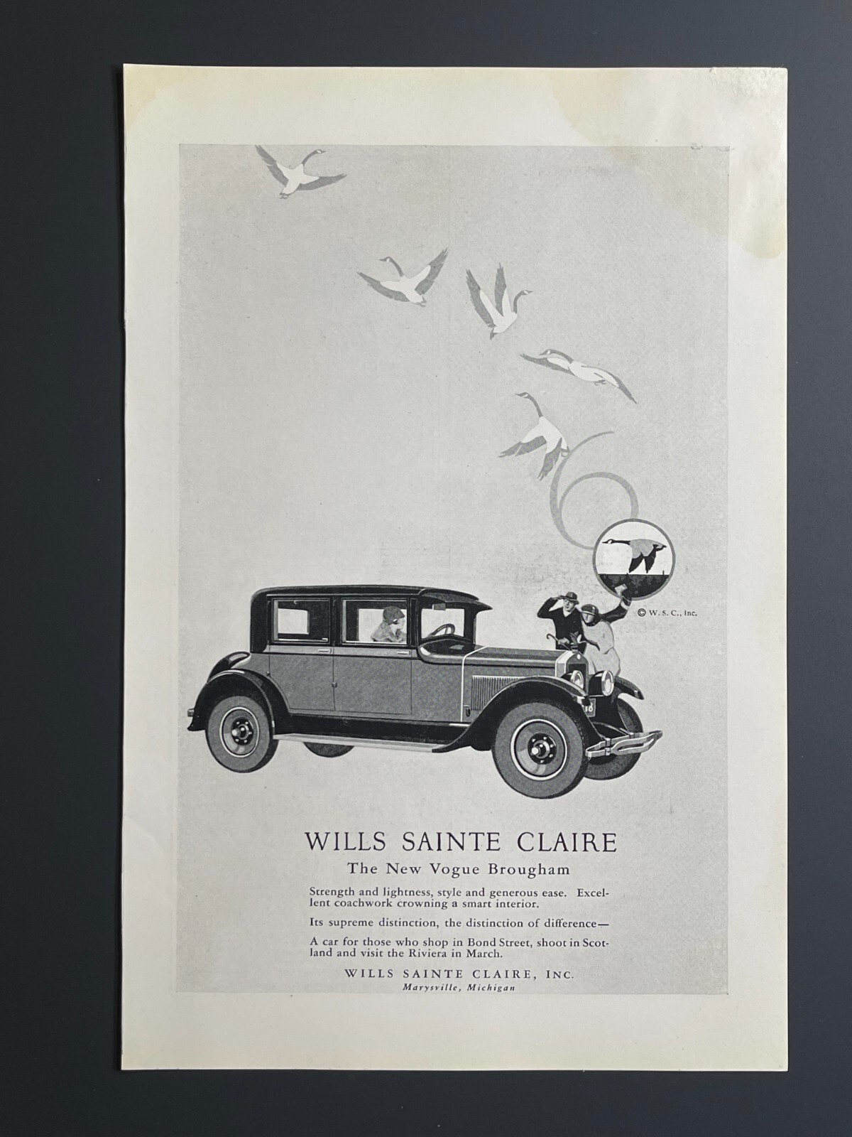 Original 1925 Wills Sainte Claire Car - Original Print Advertisement (10 x 6.5) Original 1925 Wills Sainte Claire Car - Original Print Advertisement (10 x 6.5)