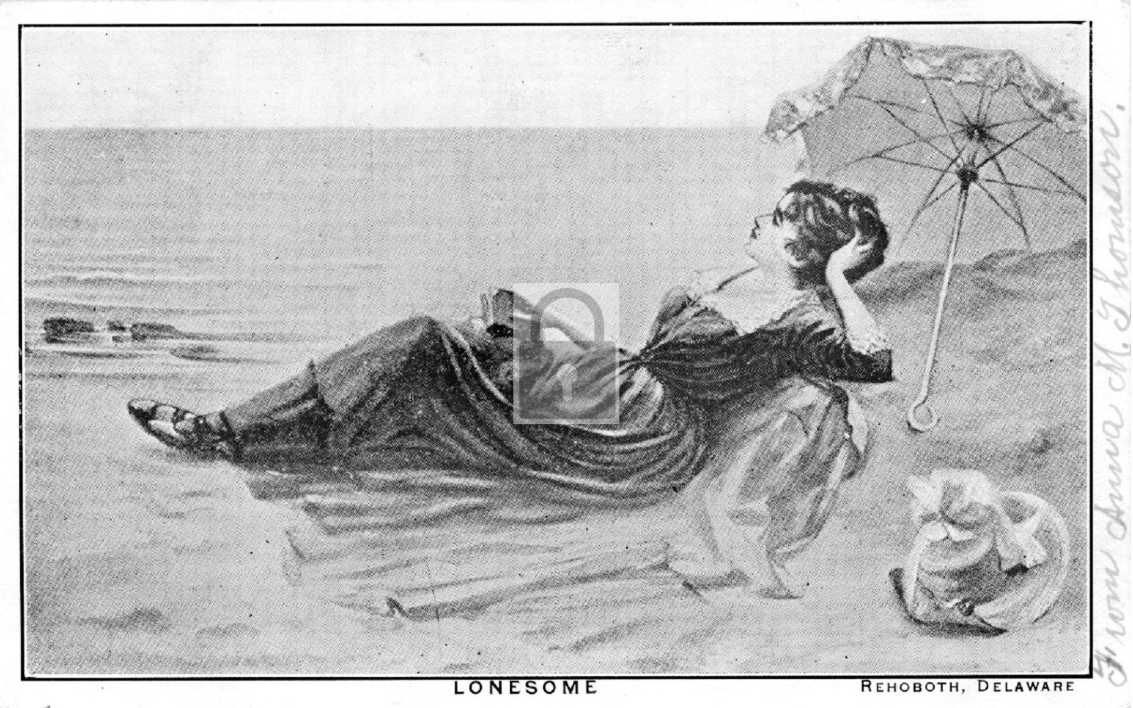 1907 Lonesome Woman Rehoboth Beach Delaware DE - 11x17 Reprint 1907 Lonesome Woman Rehoboth Beach Delaware DE - 11x17 Reprint