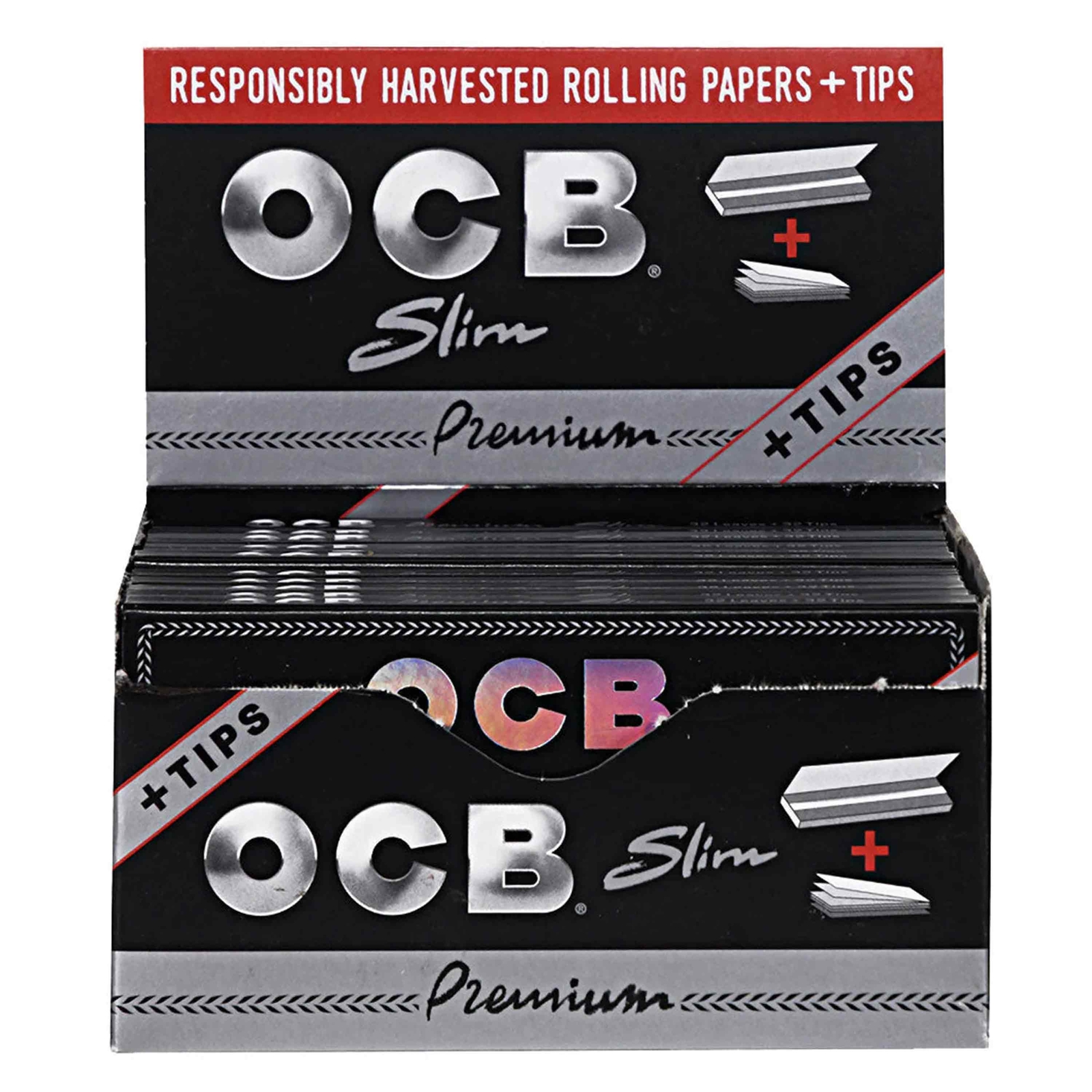 OCB Premium King Size Slim Rolling Papers + Tips (Full Box of 24 Booklets) OCB Premium King Size Slim Rolling Papers + Tips (Full Box of 24 Booklets)