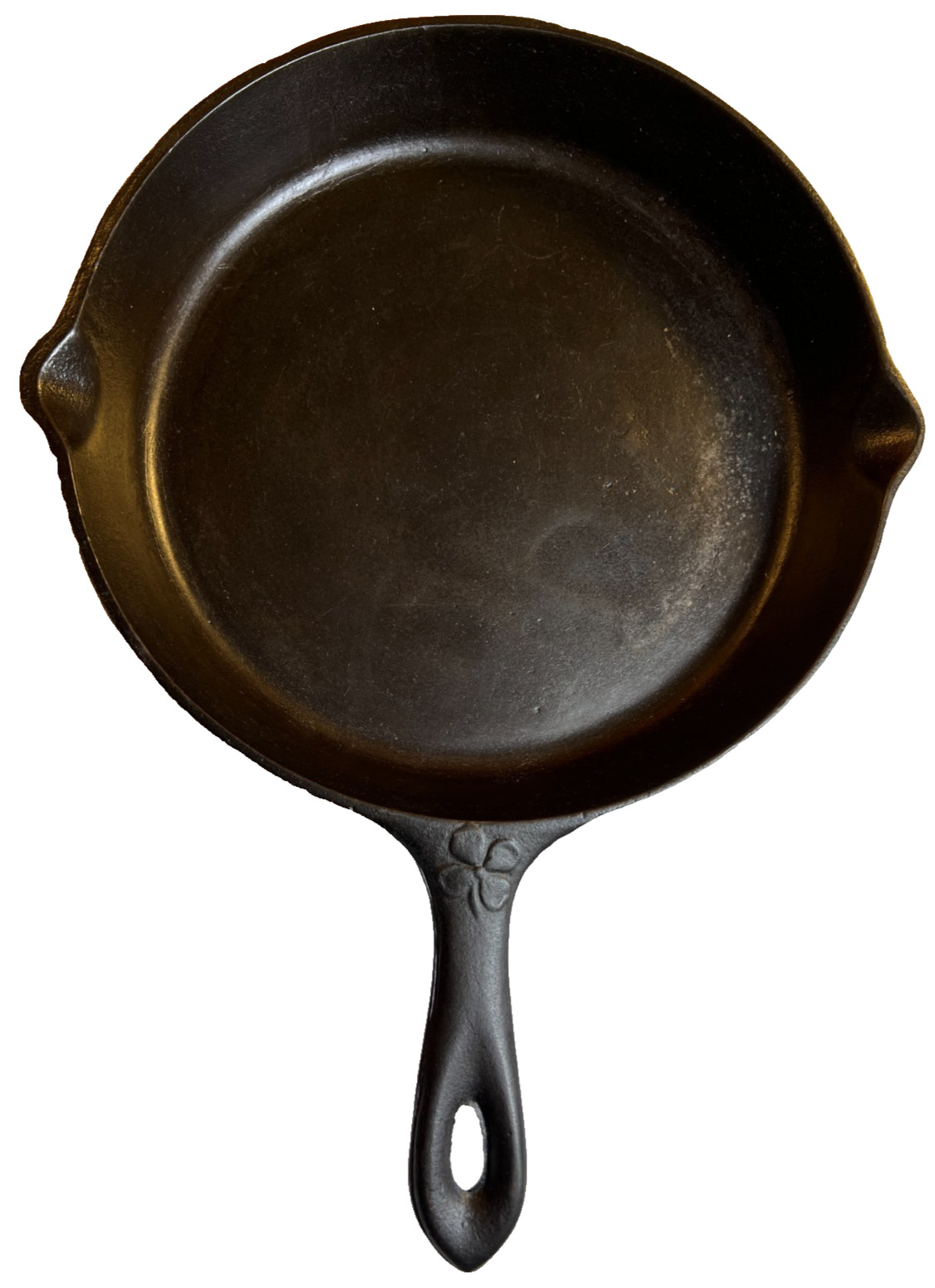 RARE Portland Stove Foundry #8 Cast Iron Skillet Pan Clover Logo MAINE 3.11lb 