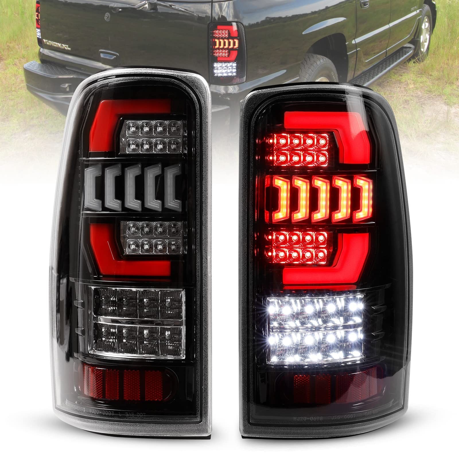 LED Tail Lights for 2000-2006 Chevy Suburban/Chevrolet Tahoe, Taillights Asse...
