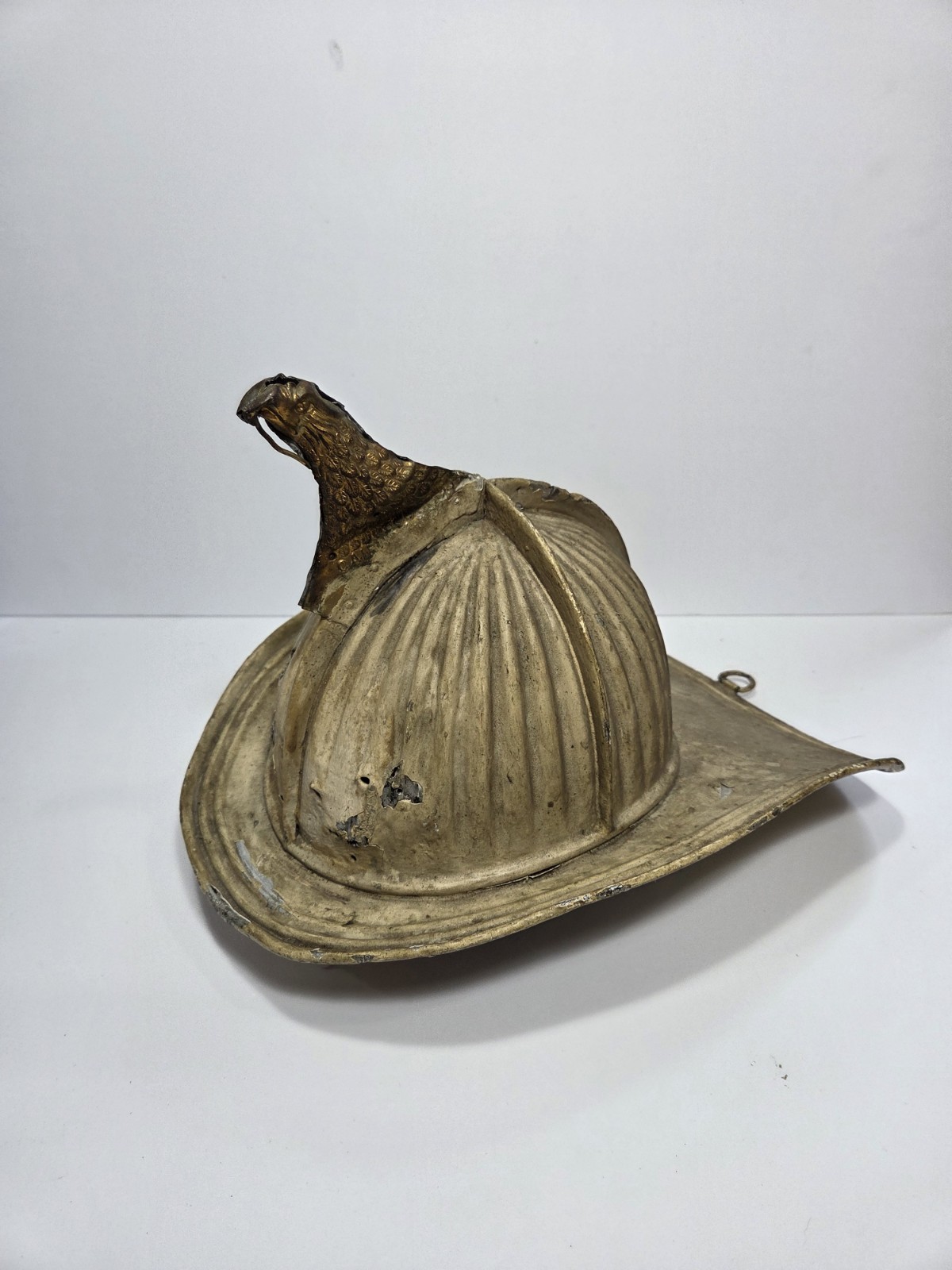 Cairns Leather Firemans Helmet with High Eagle Cairns Leather Firemans Helmet with High Eagle