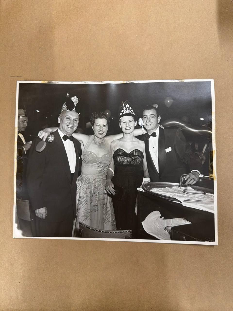 Vintage 1950s Original Press Photo New Year\'s Eve Party Tuxedo Formal B&W Vintage 1950s Original Press Photo New Year\'s Eve Party Tuxedo Formal B&W