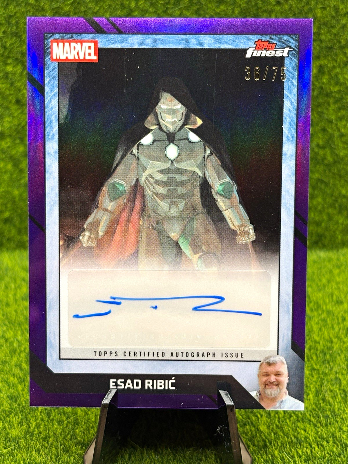 2026 Topps Finest Fantastic Four 65th Esad Ribić Auto Iron Man Purple 36/75 2026 Topps Finest Fantastic Four 65th Esad Ribić Auto Iron Man Purple 36/75