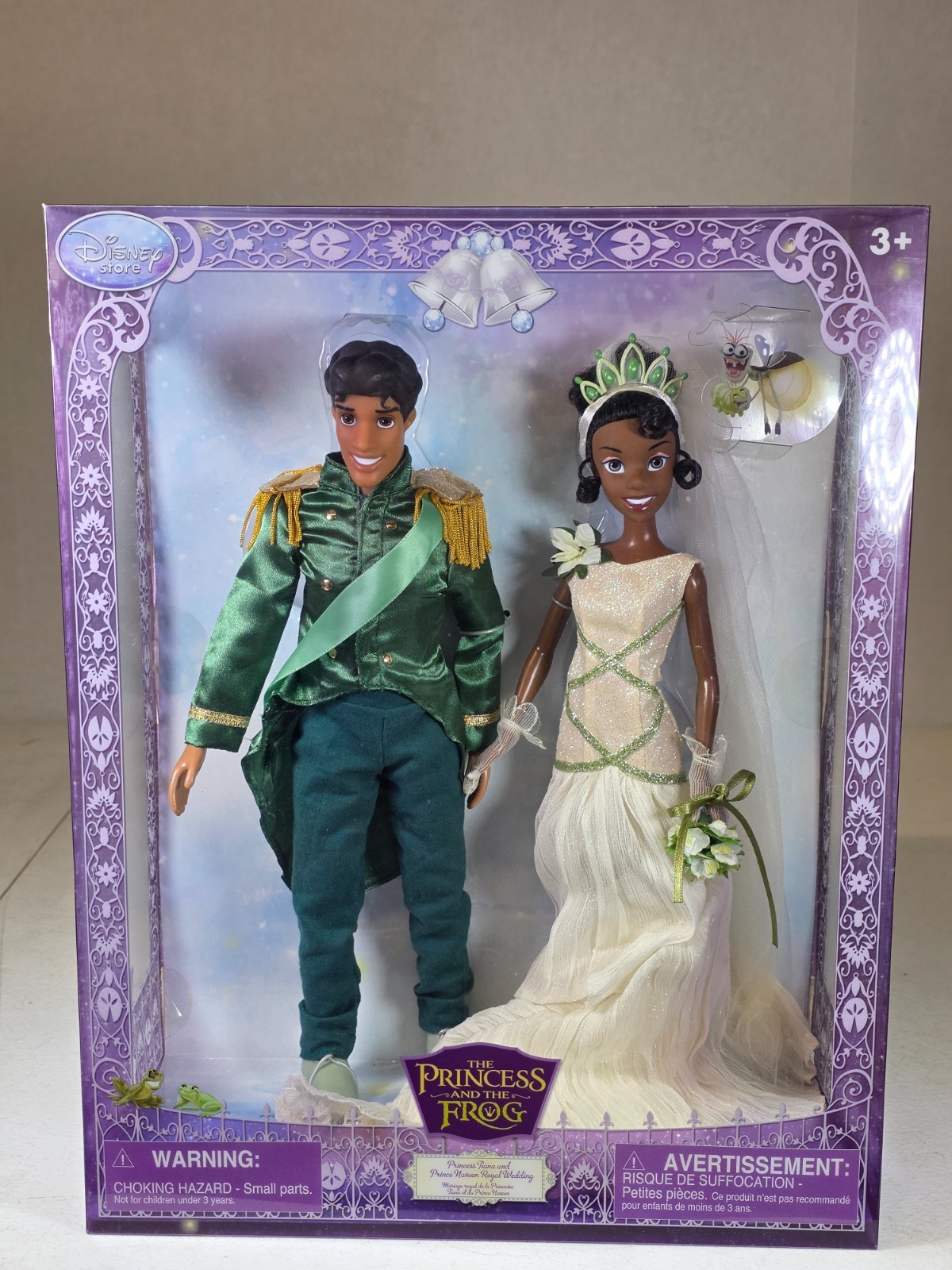 Disney Store Princess and Frog Tiana Naveen Royal Wedding Doll Set 2009 Disney Store Princess and Frog Tiana Naveen Royal Wedding Doll Set 2009