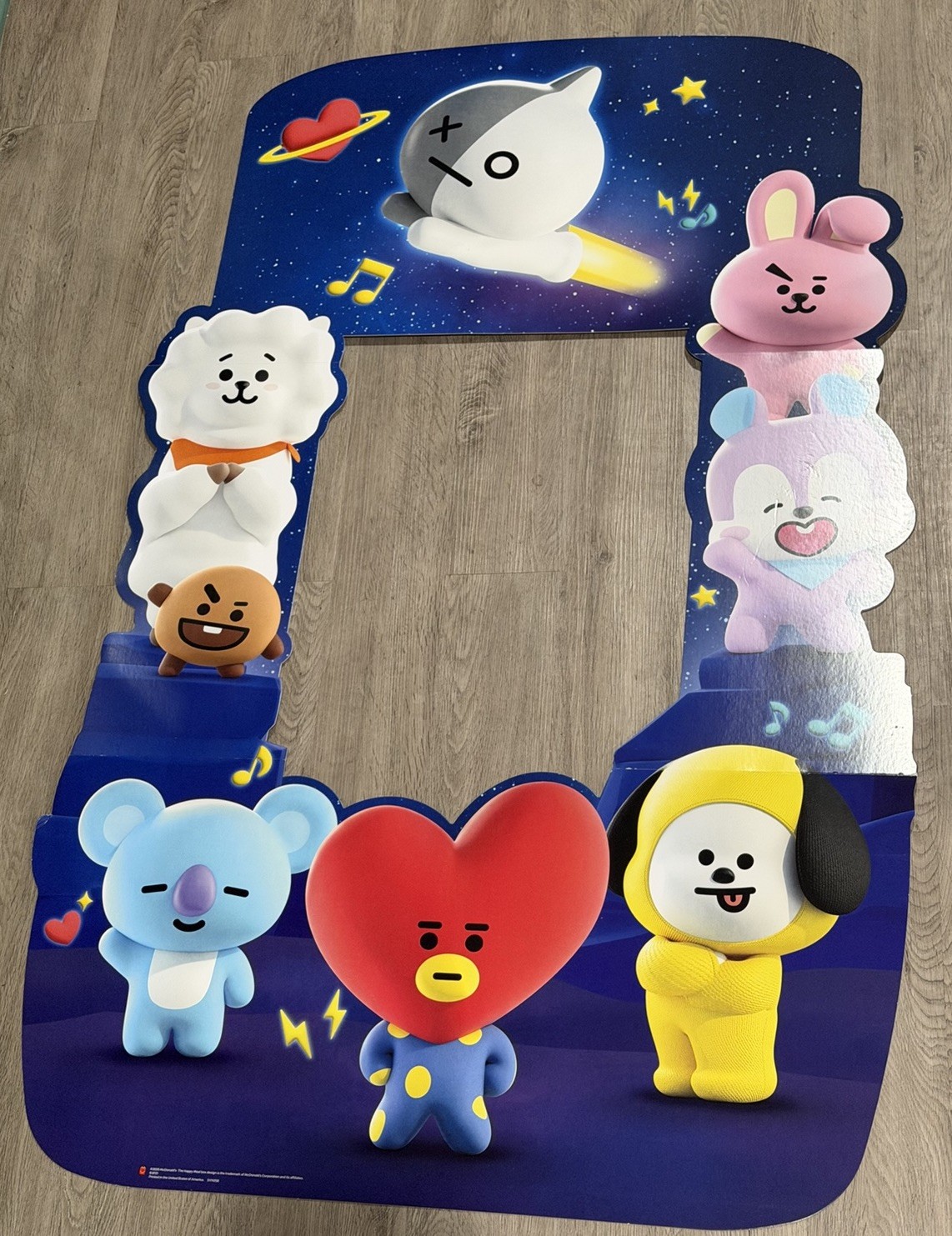 BT21 BTS McDonald’s happy meal toy cardboard FOLDABLE display K-pop