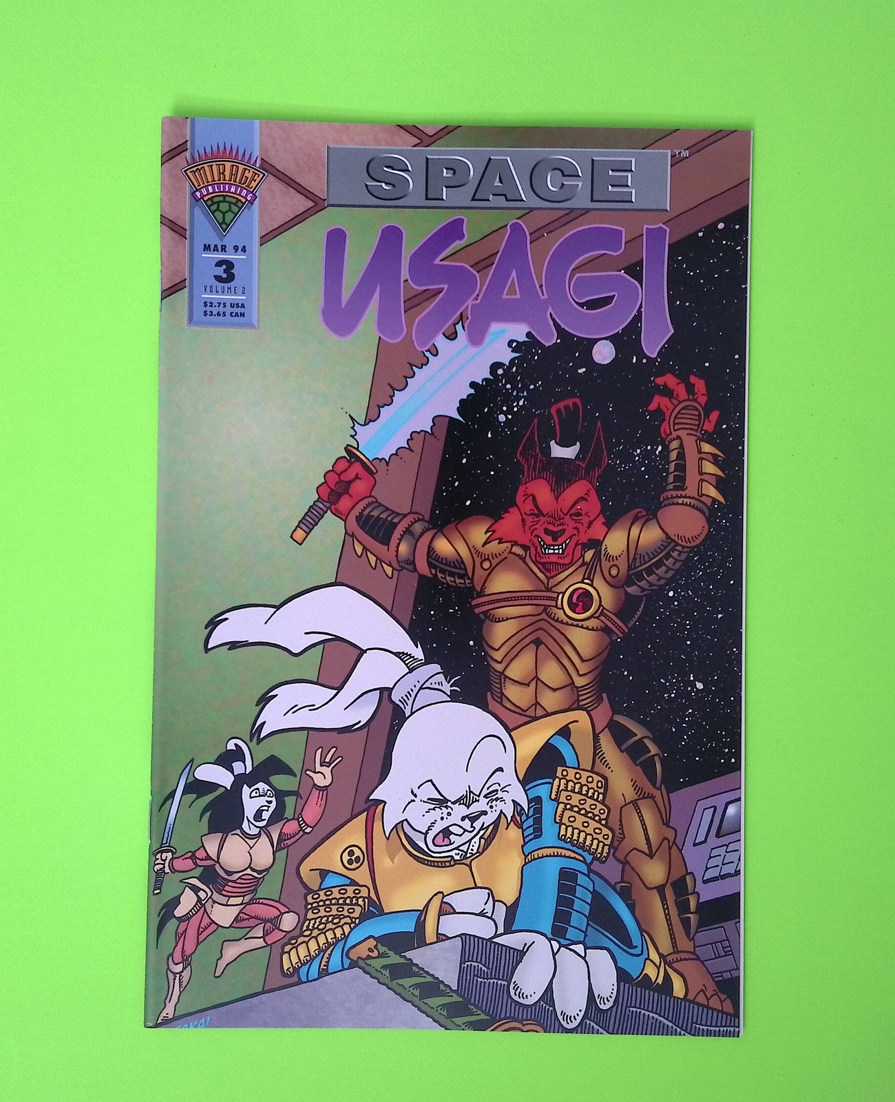 Space Usagi #3 Vol. 2 1994 Mirage Studios High Grade Comic Book Q131-76 Space Usagi #3 Vol. 2 1994 Mirage Studios High Grade Comic Book Q131-76