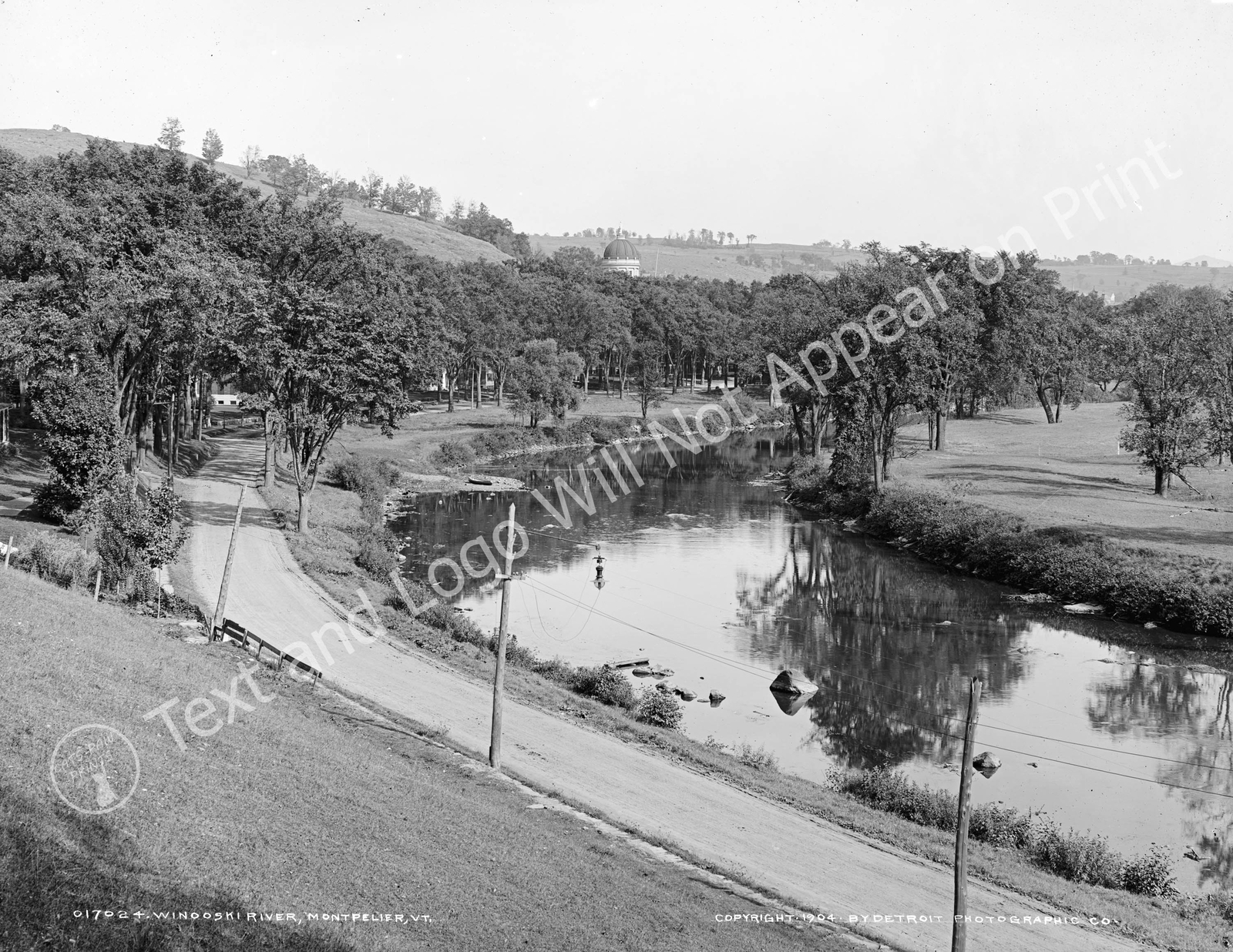 1904 Winooski River, Montpelier, Vermont Vintage Old Photo Reprint 1904 Winooski River, Montpelier, Vermont Vintage Old Photo Reprint