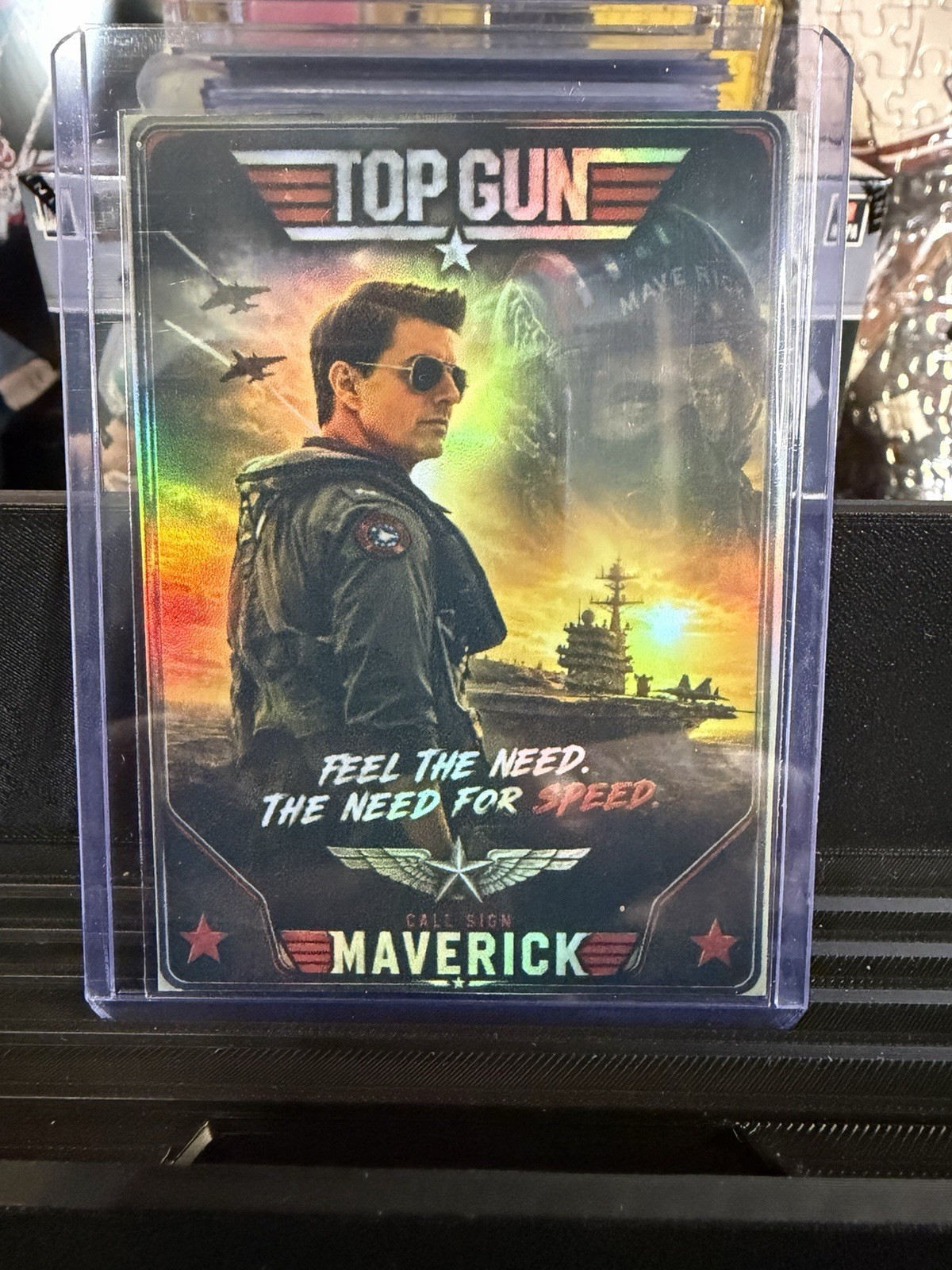 Top Gun CUSTOM Novelty Refractor Art Card. Top Gun CUSTOM Novelty Refractor Art Card.
