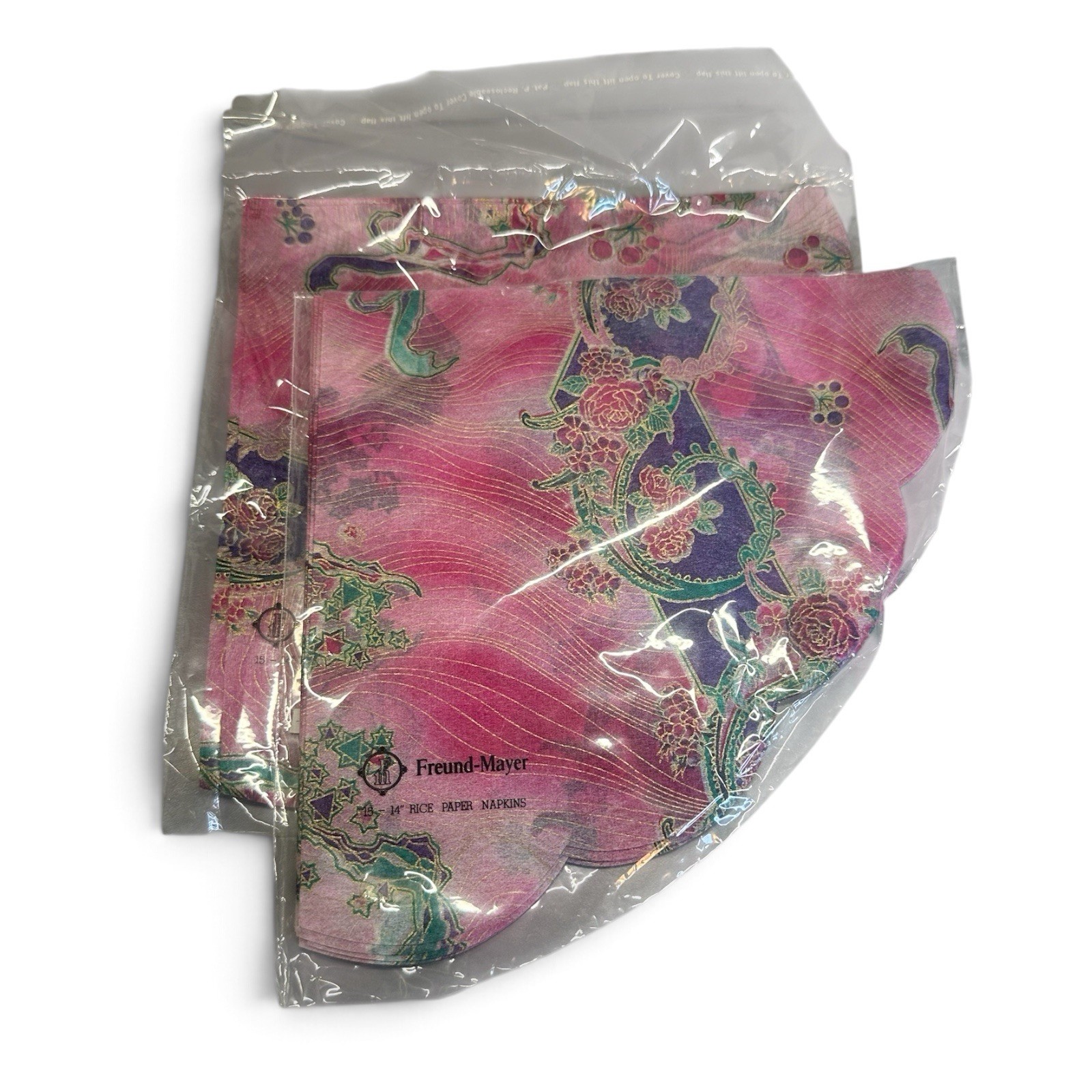 Vtg Freund Mayer Decorative Round Floral Rice Paper Napkins 1.5 Packs 22 14” Vtg Freund Mayer Decorative Round Floral Rice Paper Napkins 1.5 Packs 22 14”