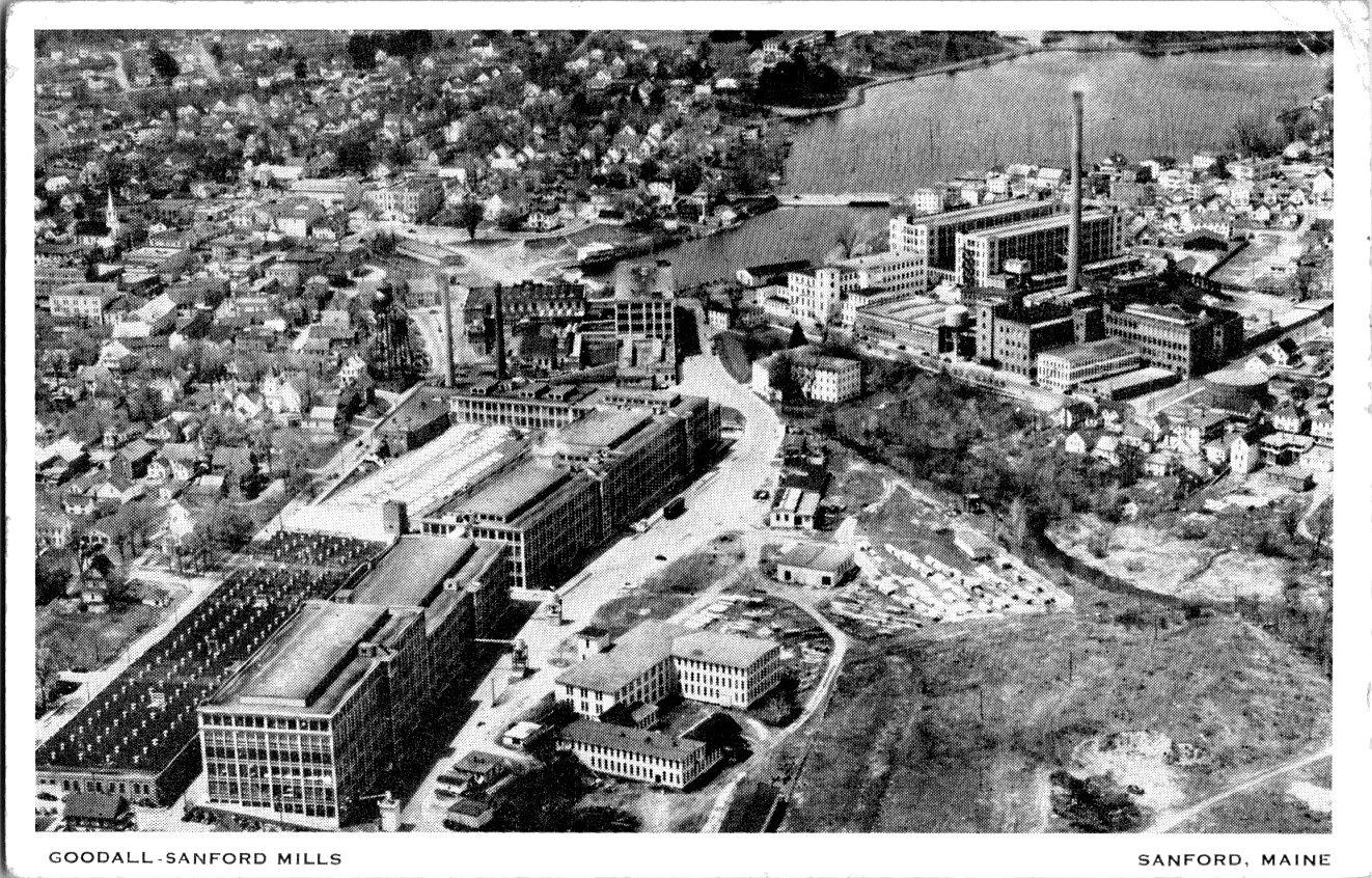 Vintage Postcard 1940-1950 Goodall Sanford Mill, Sanford, Maine (ME)