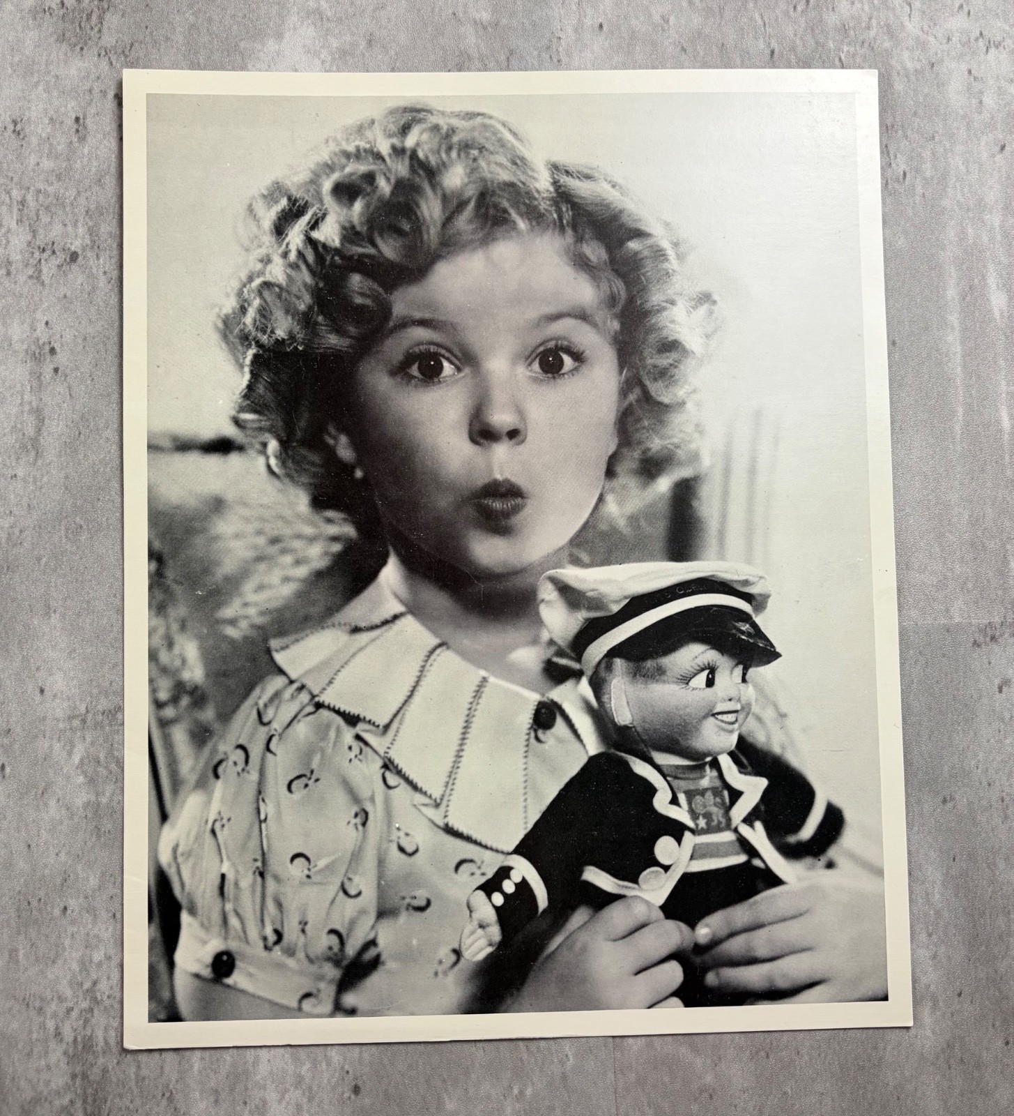 Vintage Shirley Temple 8x10 Matte Portfolio Print Queen Mary Doll Numbered 367