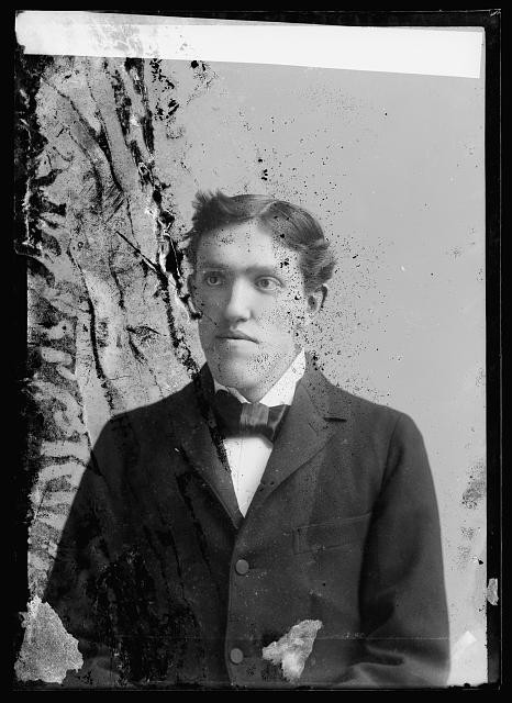 Photo:G.L. Baker Portrait Young Man in Suit and Bow Tie
