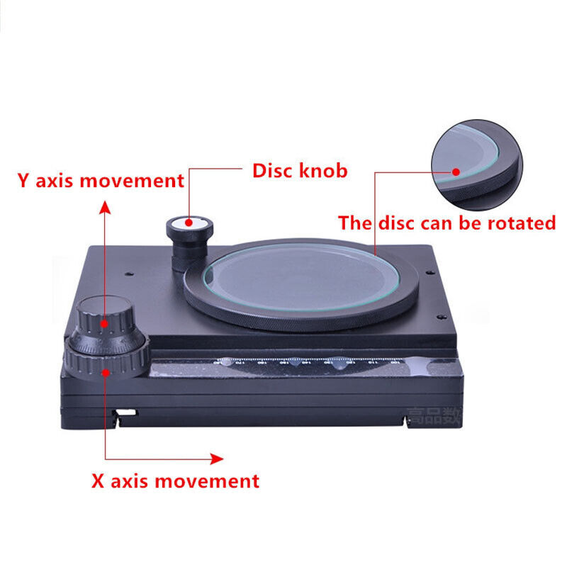 360°Rotatable Universal Precision Moving Platform XY Fine-Tuning for Microscope