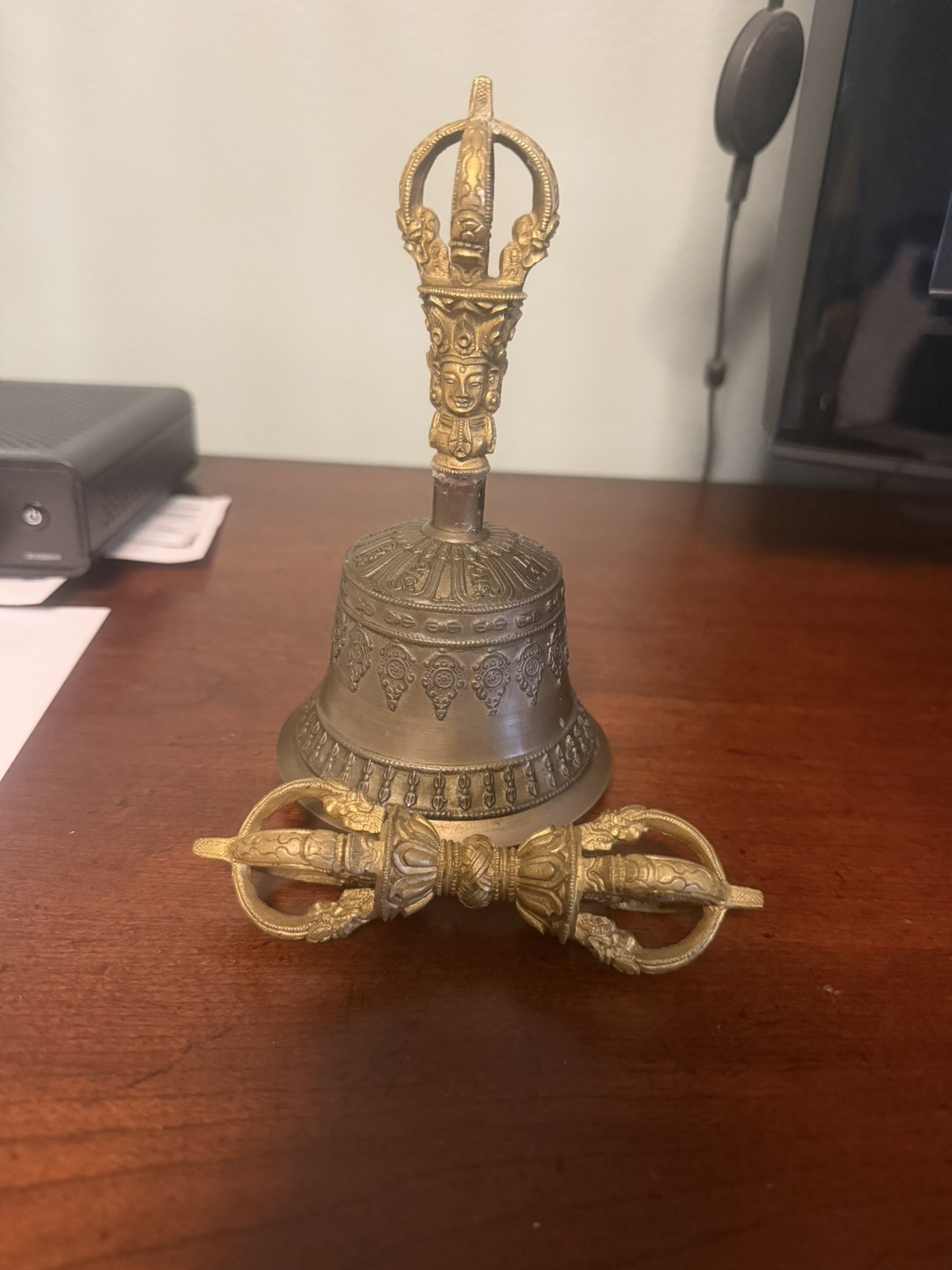 Tibetan Buddhist Bell With Vajra - Sacred Ritual, Spiritual Bell 