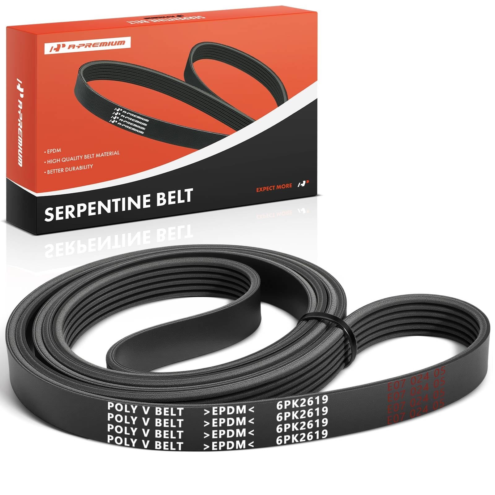 A-Premium Serpentine Belt 6-Rib 103.1 In | Compatible with Ford F-150 1997-20... A-Premium Serpentine Belt 6-Rib 103.1 In | Compatible with Ford F-150 1997-20...