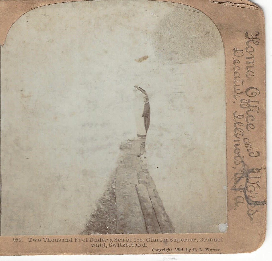 1901, 2000 ft Under Glacier Superior, Grindelwald, Switzerland, Stereoview Card 1901, 2000 ft Under Glacier Superior, Grindelwald, Switzerland, Stereoview Card