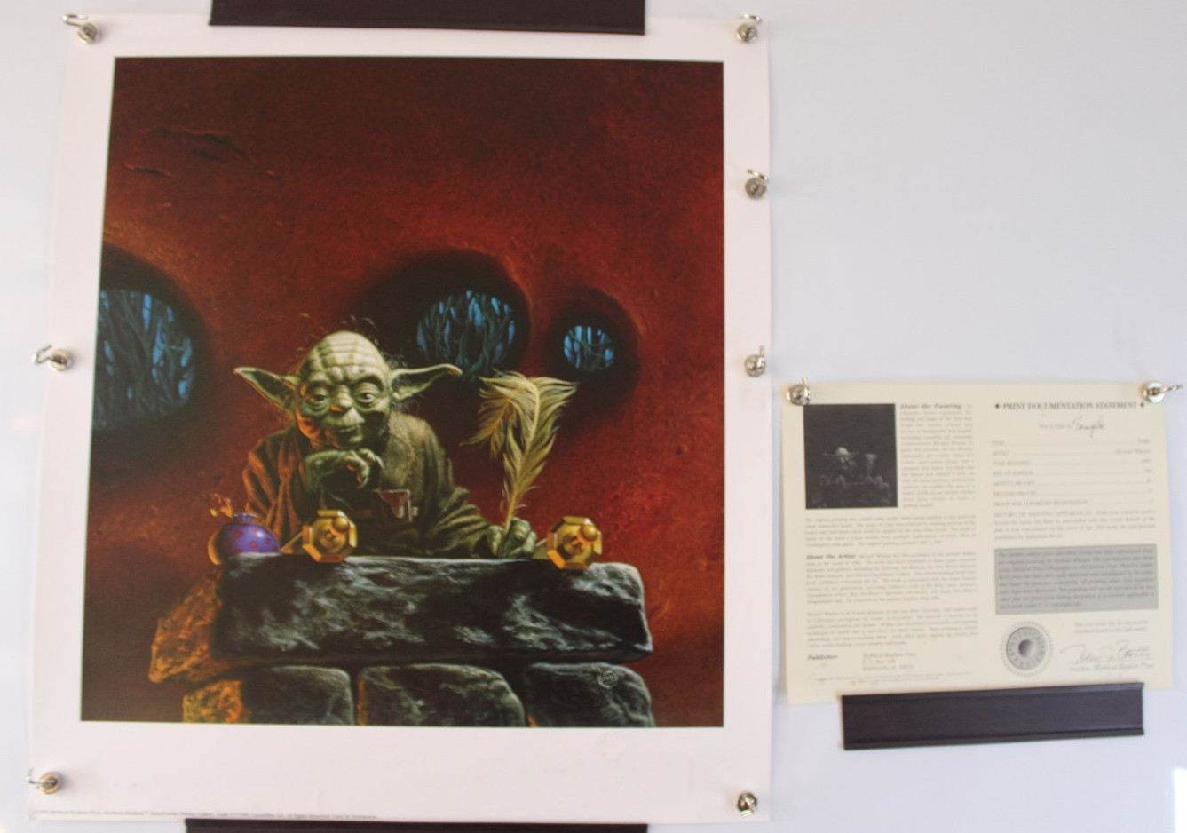 Star Wars YODA PRINT SAMPLE titled Star Wars YODA PRINT SAMPLE titled