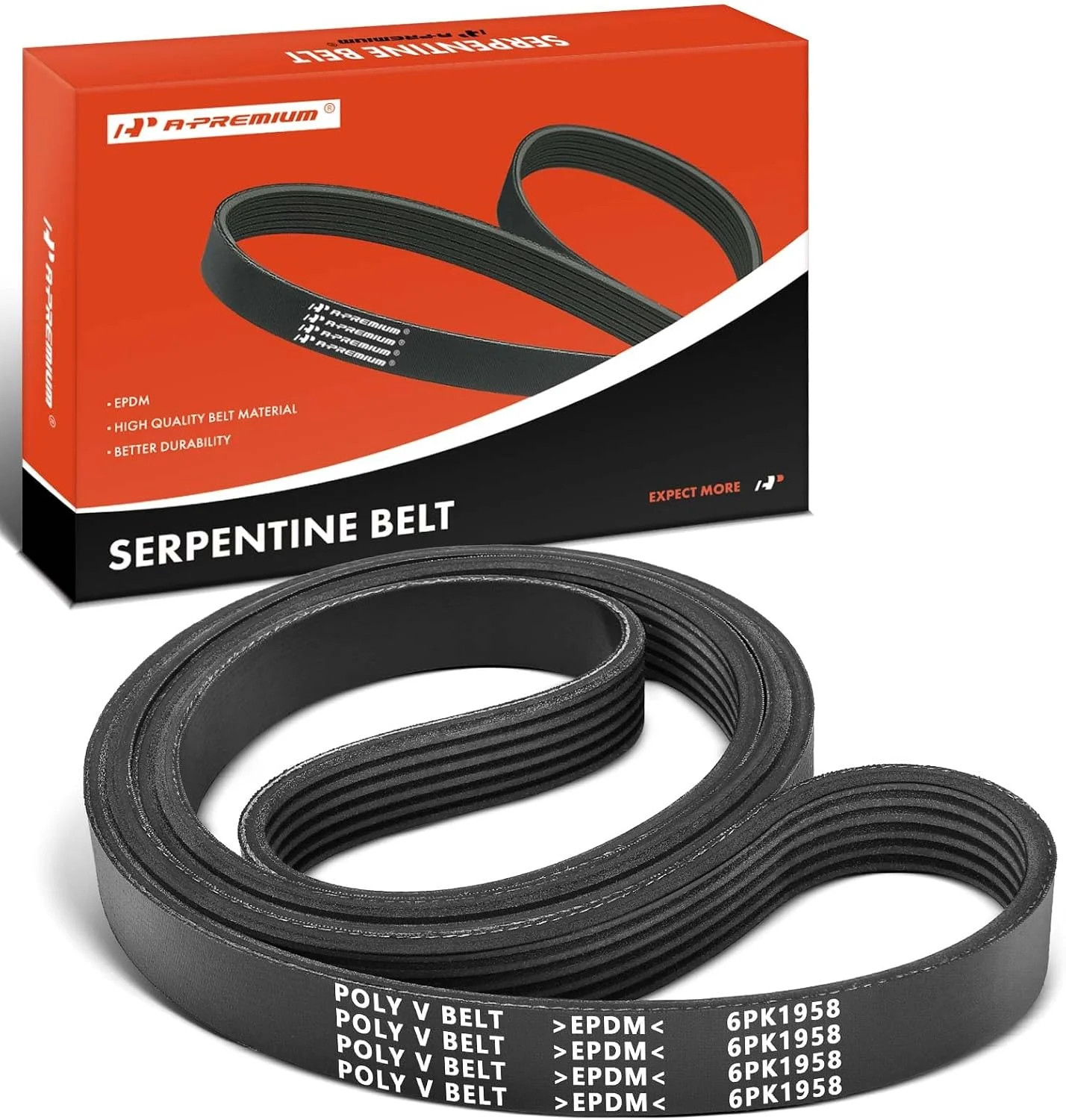 A-Premium Serpentine Belt 6-Rib 77 In A-Premium Serpentine Belt 6-Rib 77 In