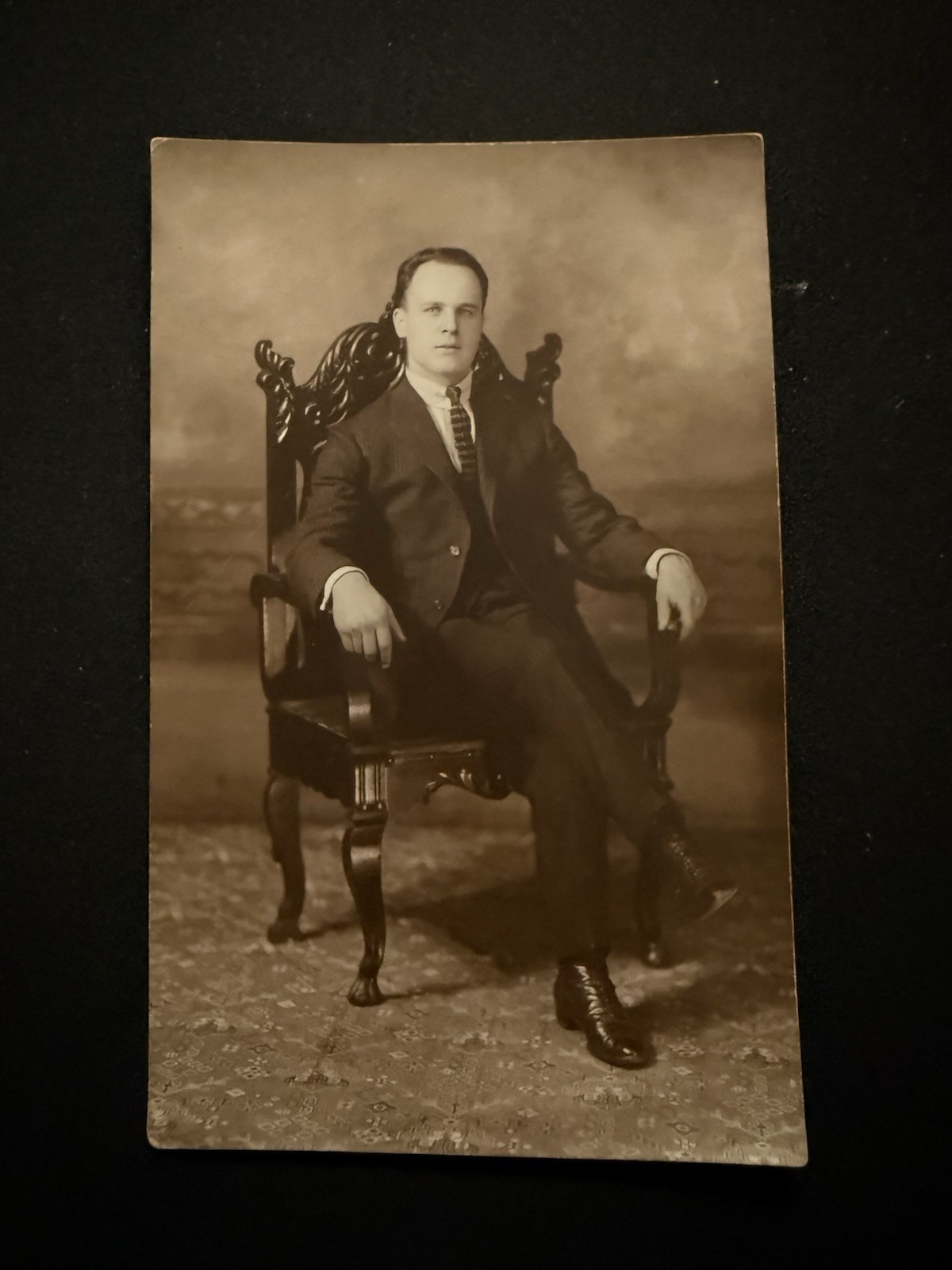 Antique 1910s RPPC South Philadelphia Verna Art Photo Studio Italian Immigrant
