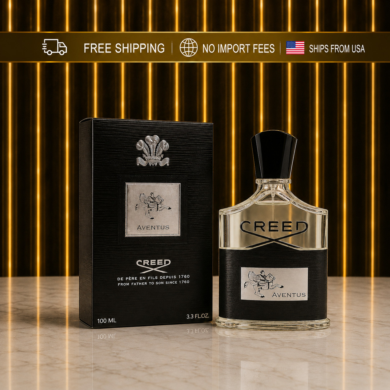 creed aventus Eau De Parfum 100 ml for UNISEX new in box